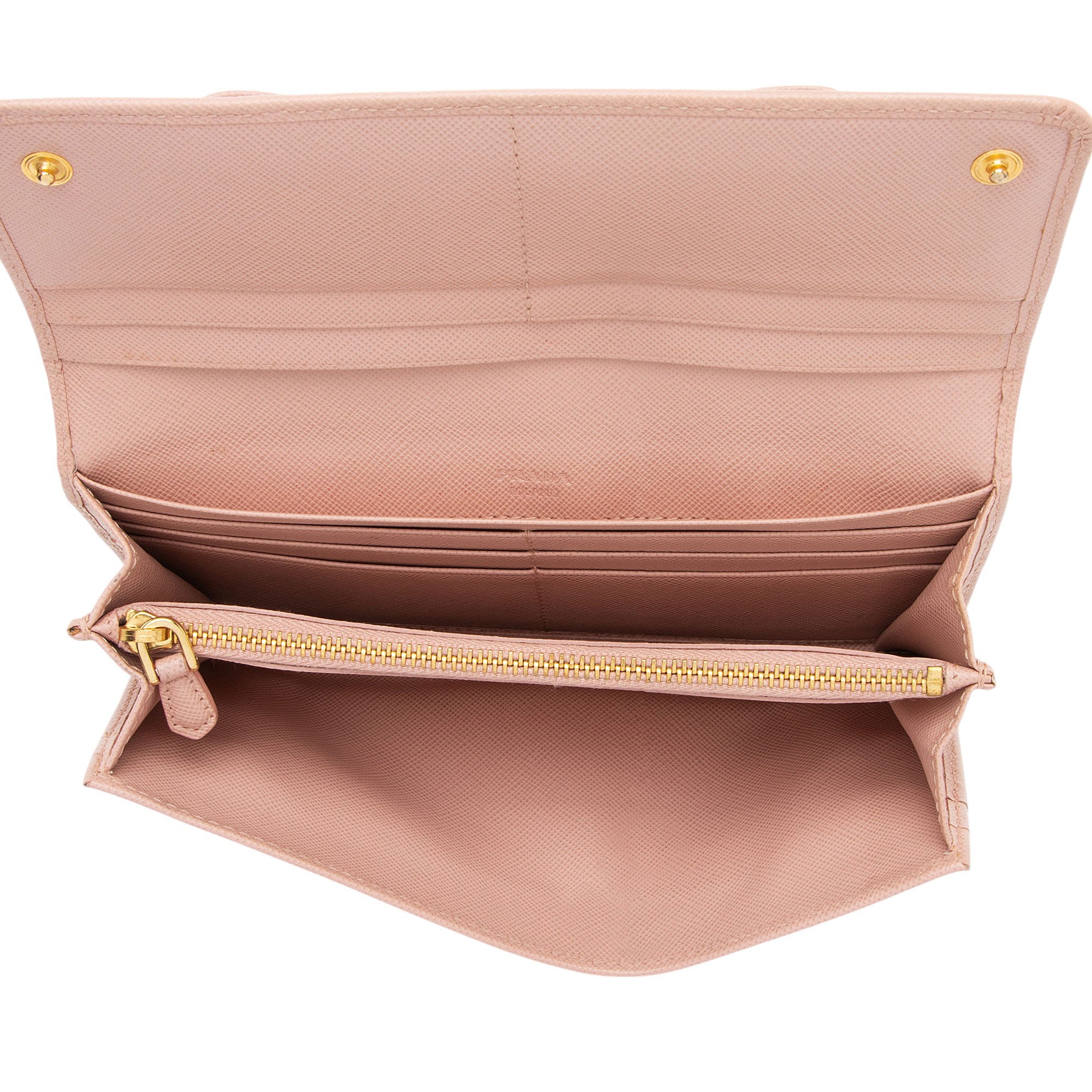 Prada Saffiano Bow Continental Wallet (SHF-qvljI5)
