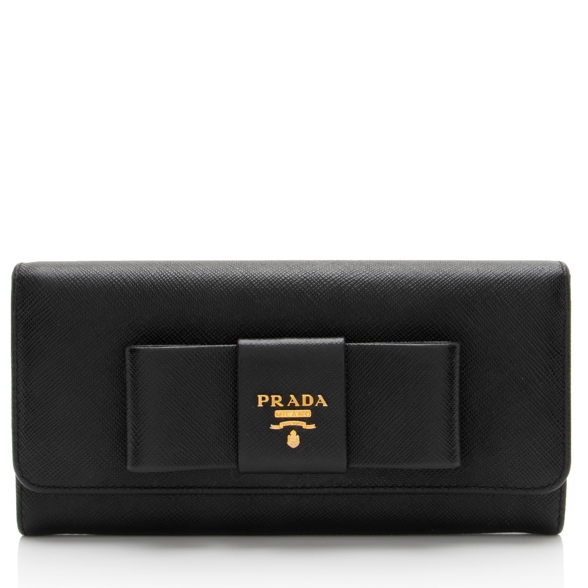 Prada Saffiano Bow Continental Wallet