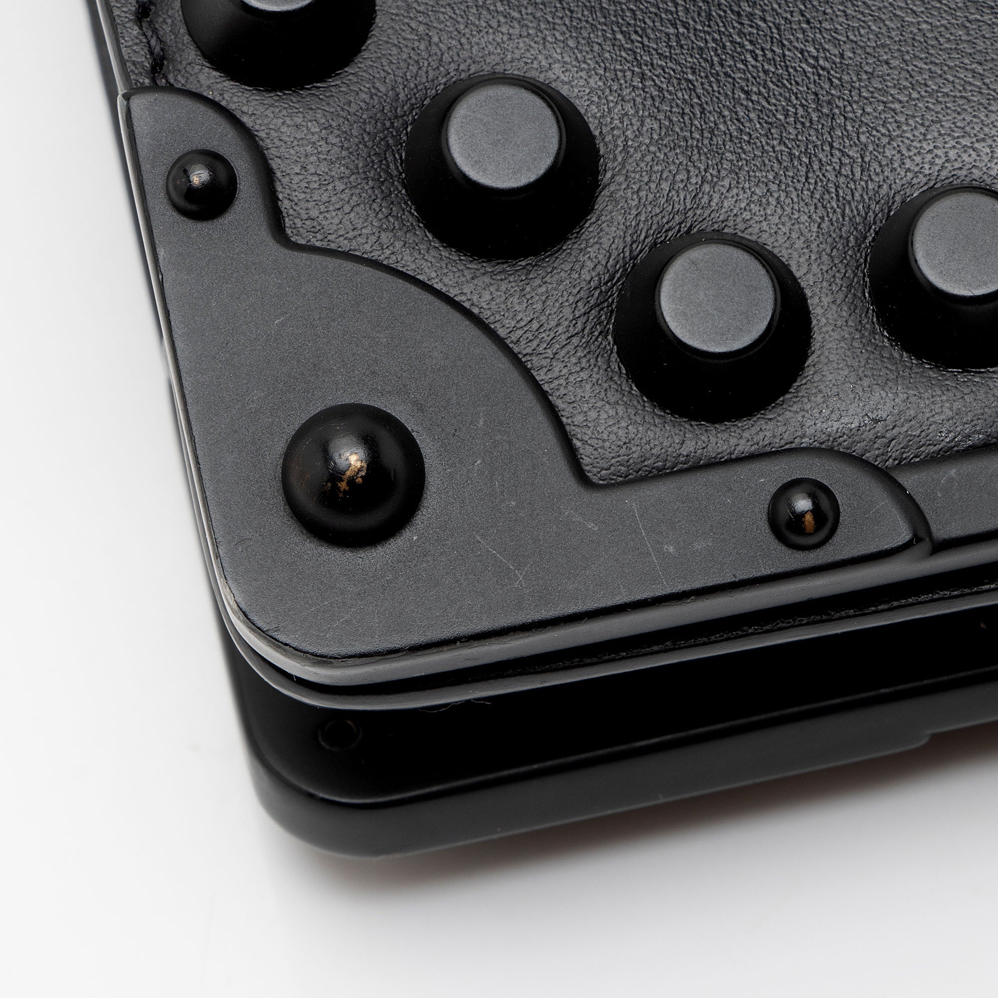Prada Saffiano Calfskin Studded Cahier Crossbody