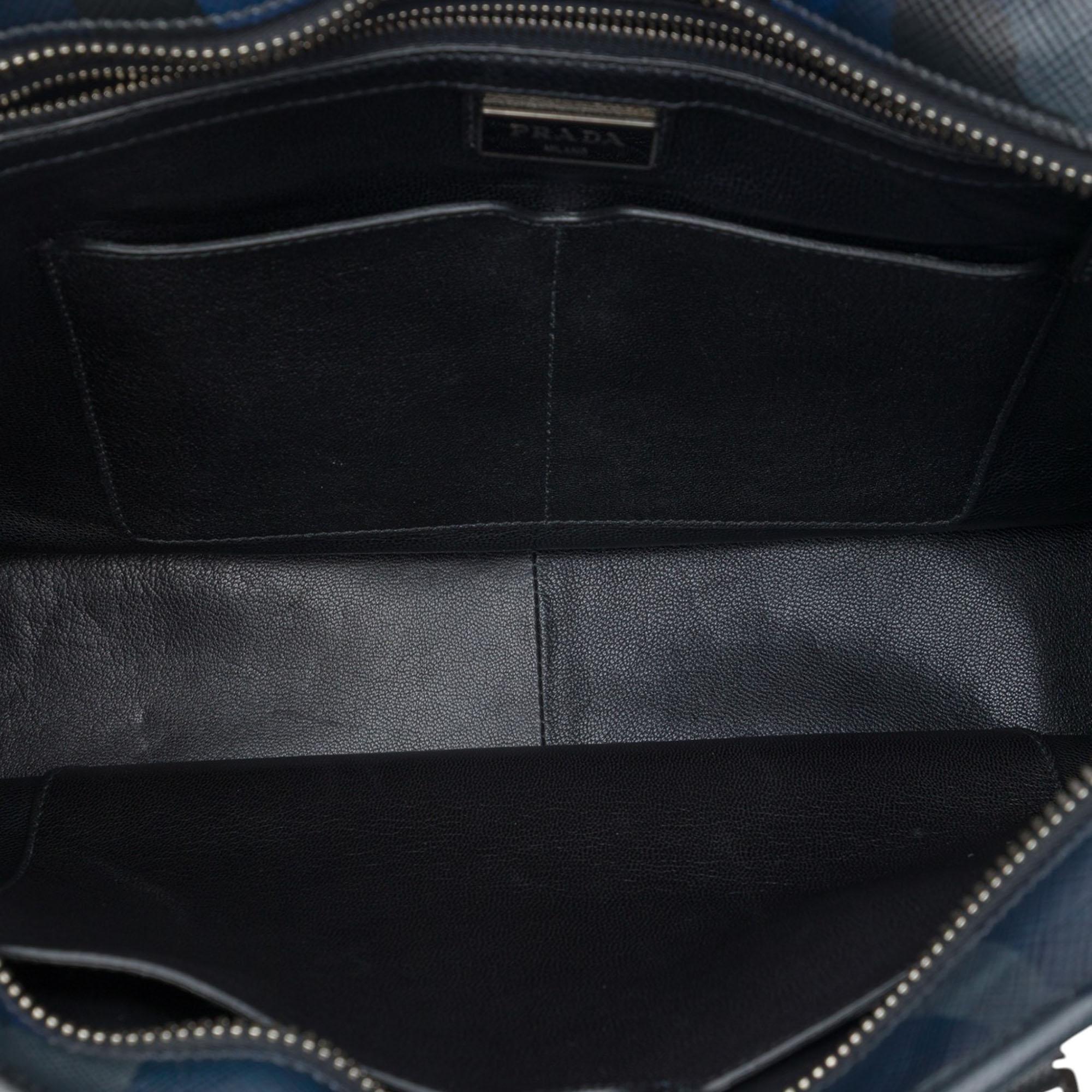 Prada Saffiano Camouflage Print Briefcase