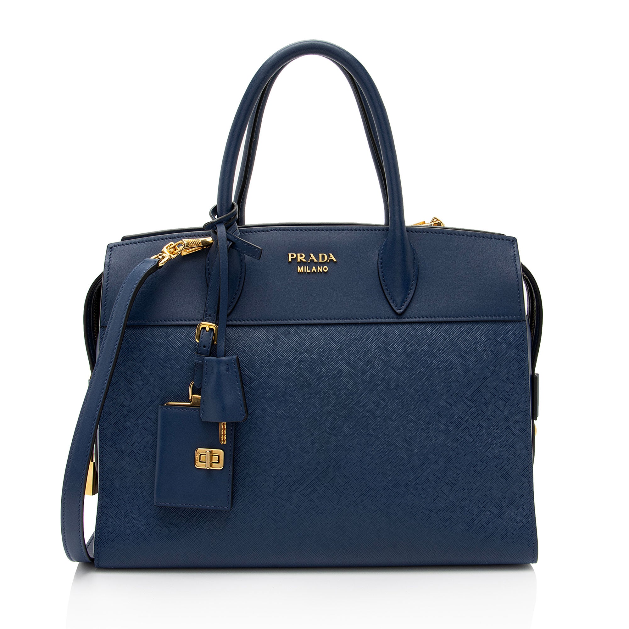 Prada Saffiano City Calf Esplanade Medium Tote (SHF-gGZXTx)