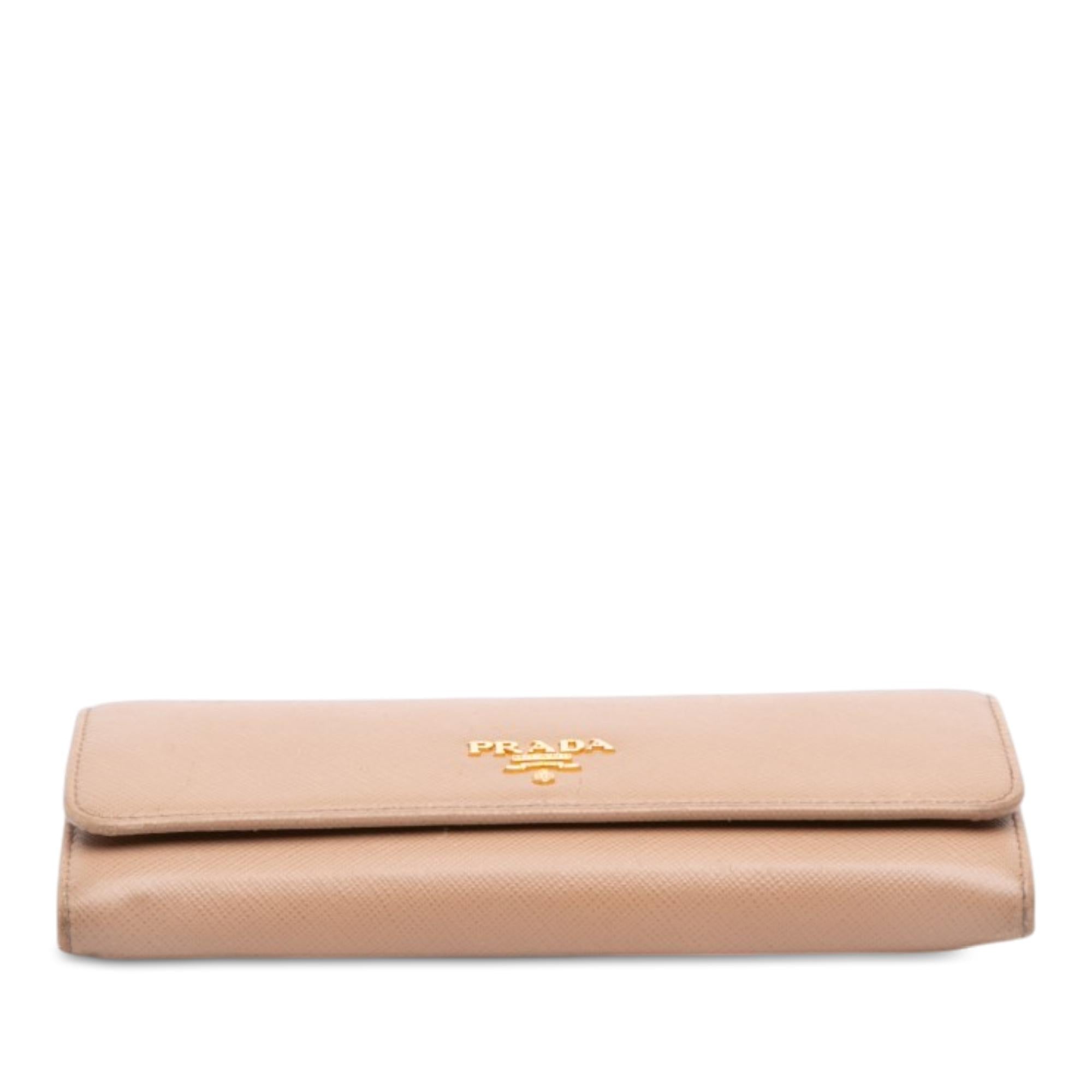 Prada Saffiano Continental Flap Wallet