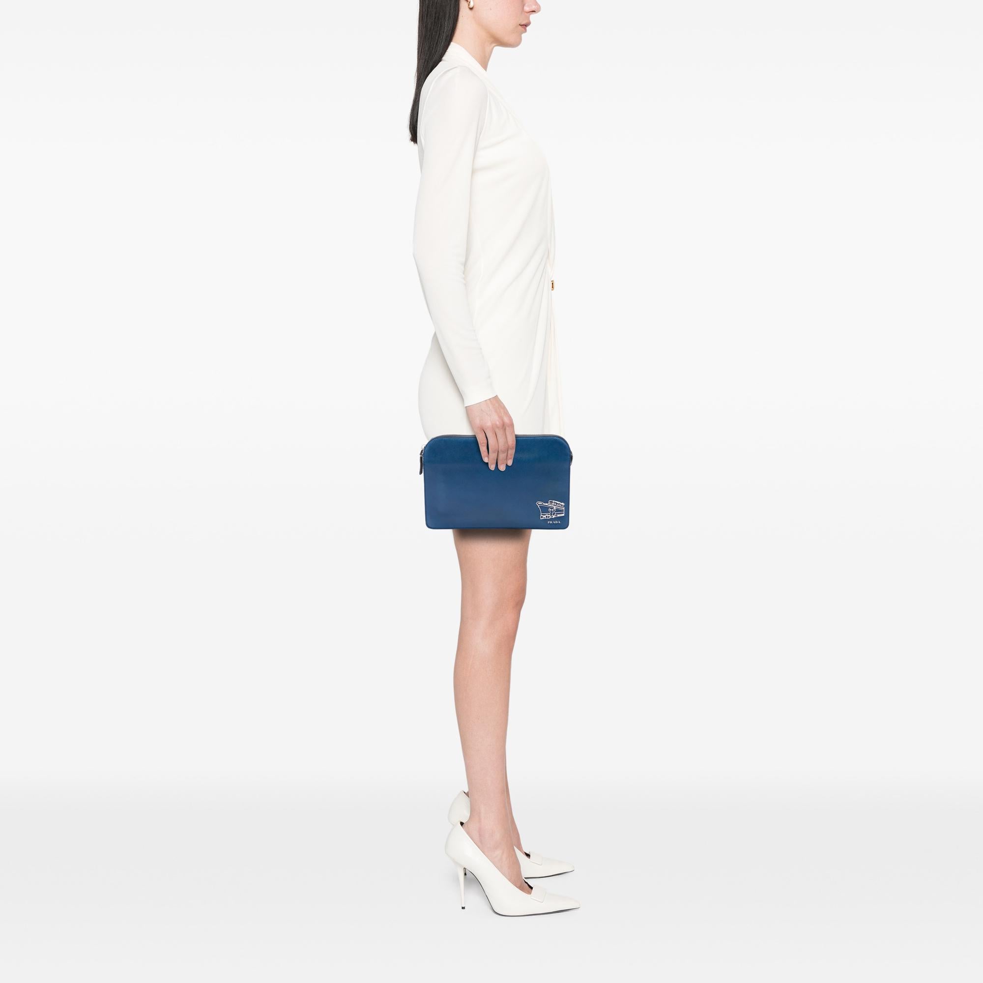 Prada Saffiano Cruise Ship Voyage Clutch