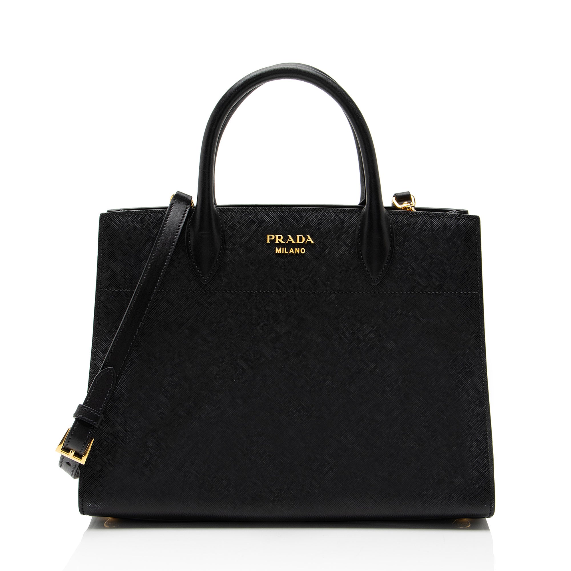Prada Saffiano Cuir City Bibliotheque Medium Tote