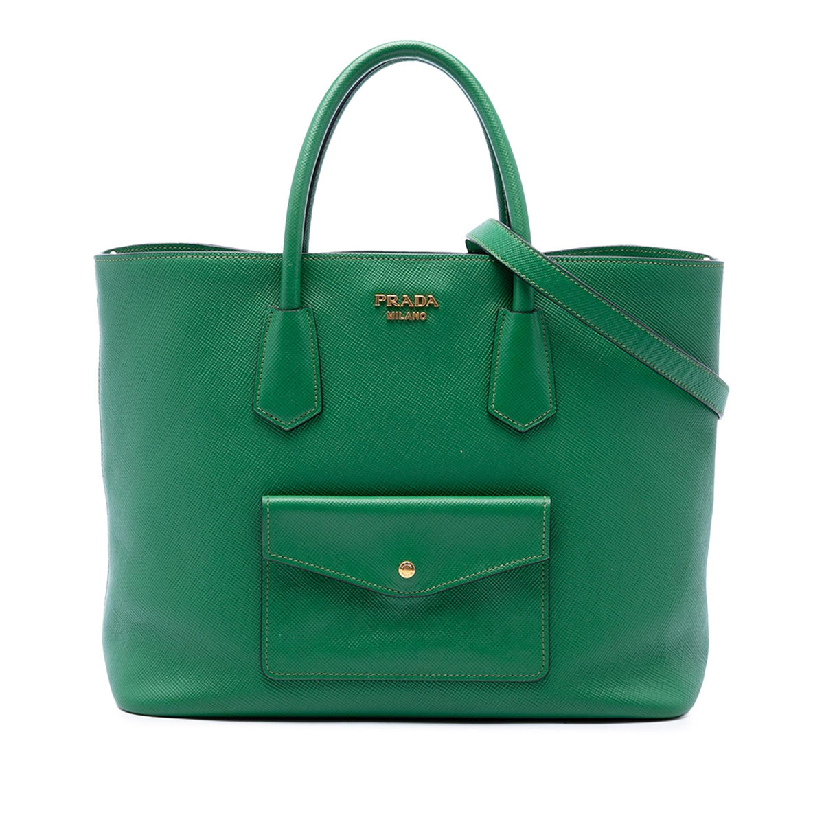 Prada Saffiano Cuir Front Pocket Convertible Tote