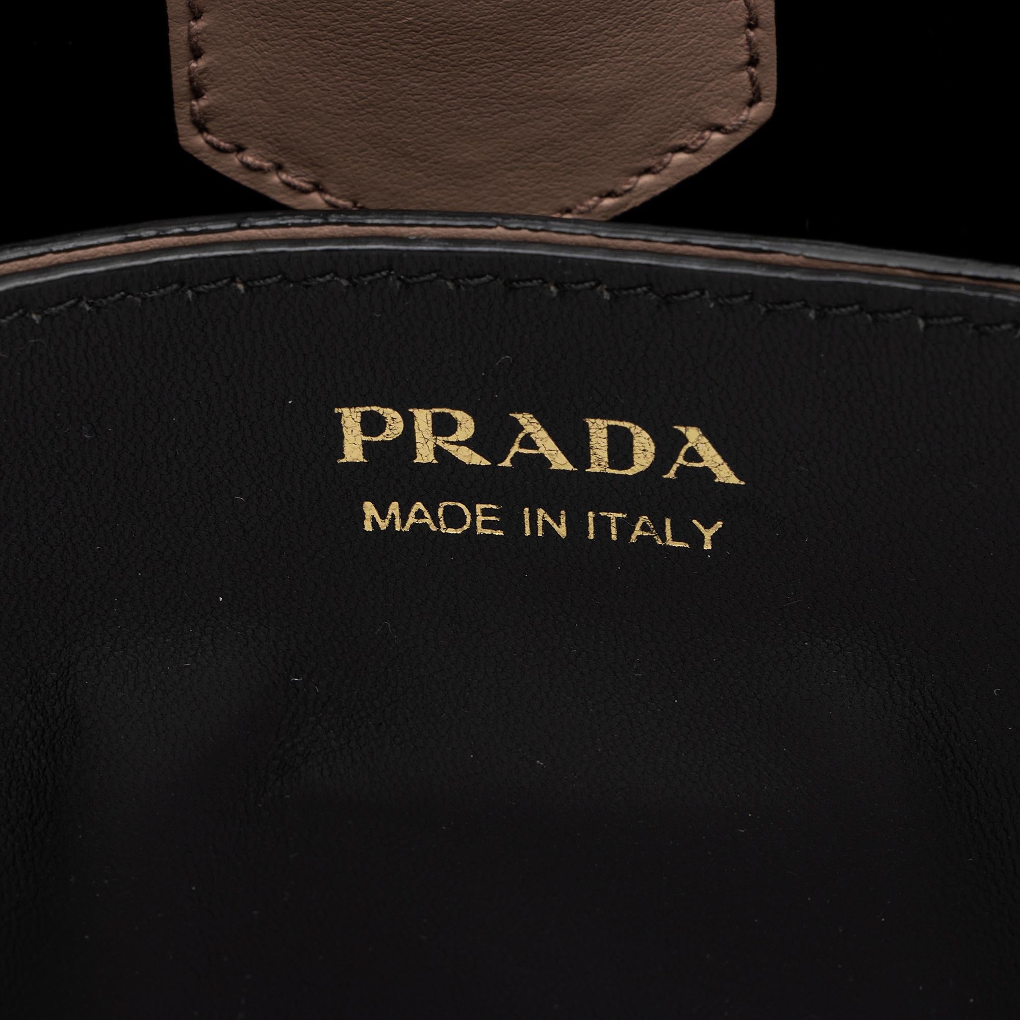 Prada Saffiano Cuir Panier Medium Bucket Bag (SHF-zU2Zyh)