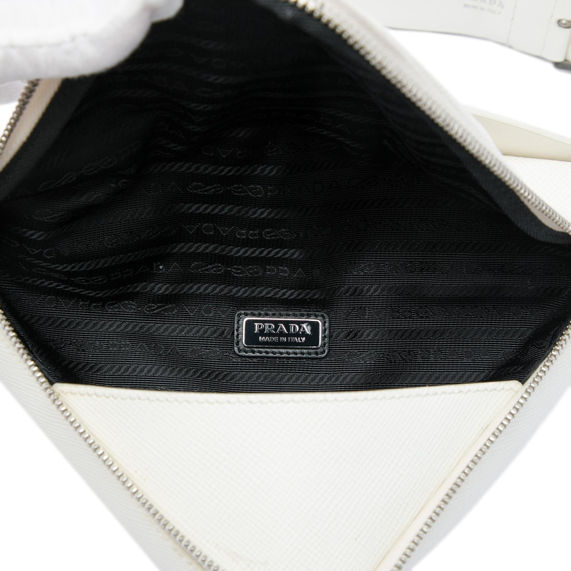 Prada Saffiano Cuir Triangle Convertible Shoulder Bag