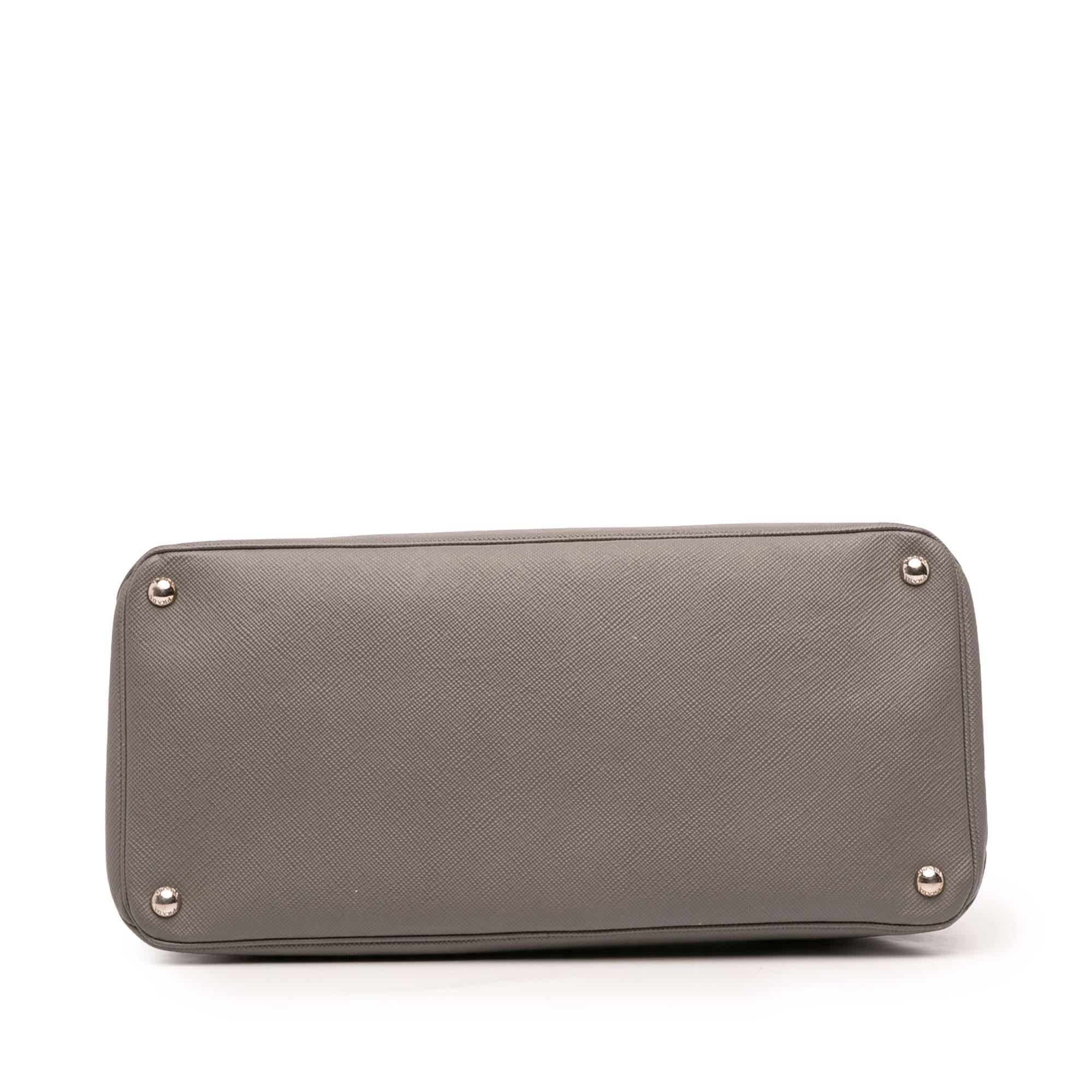 Prada Saffiano Cuir Turnlock Twin Satchel