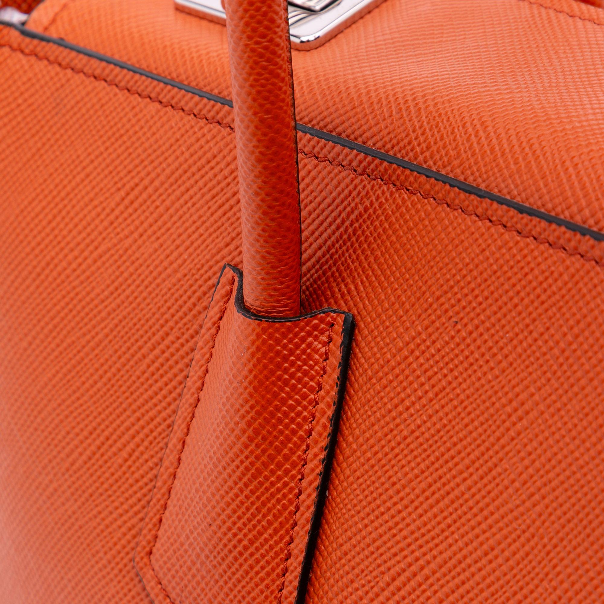 Prada Saffiano Cuir Turnlock Twin Satchel