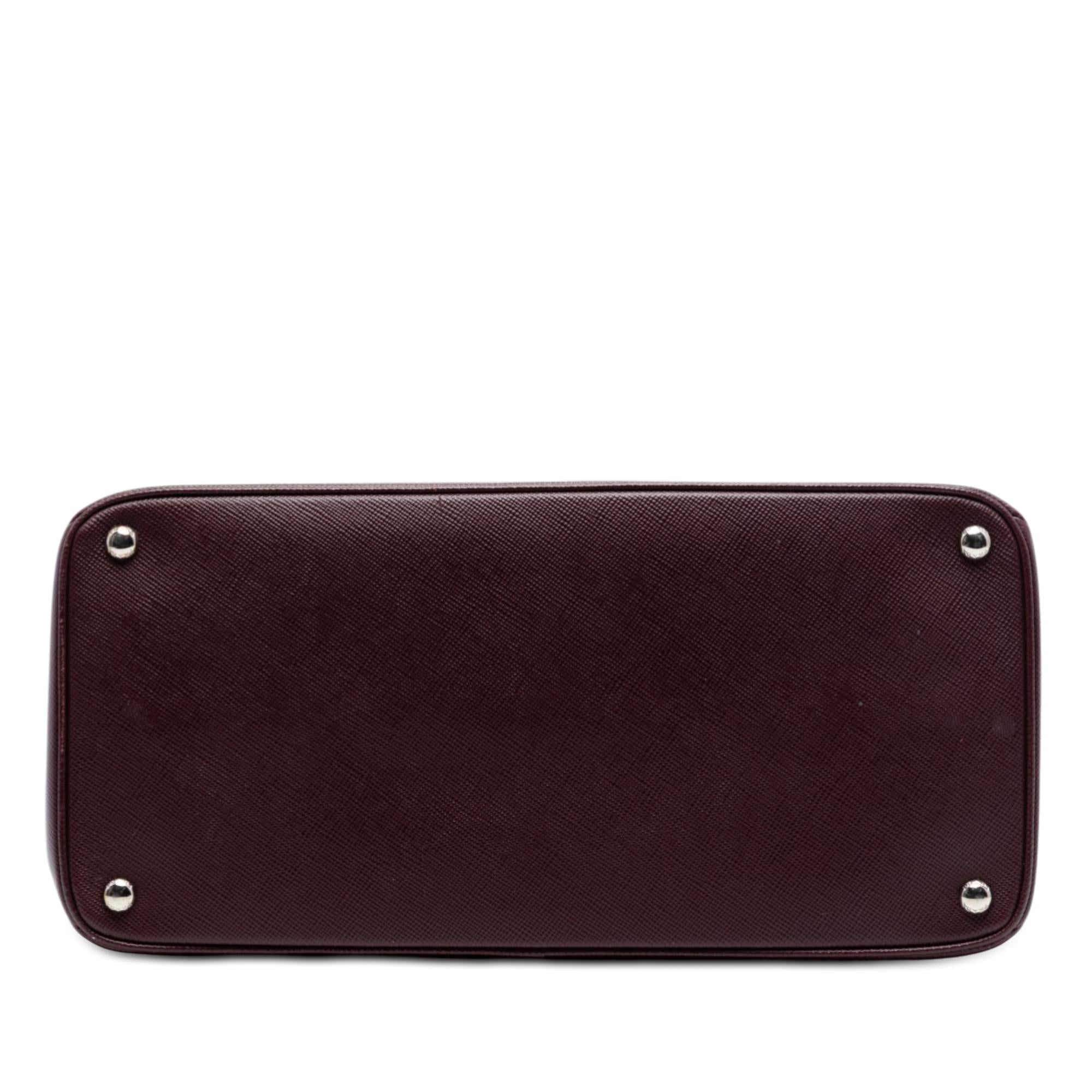 Prada Saffiano Cuir Turnlock Twin Satchel