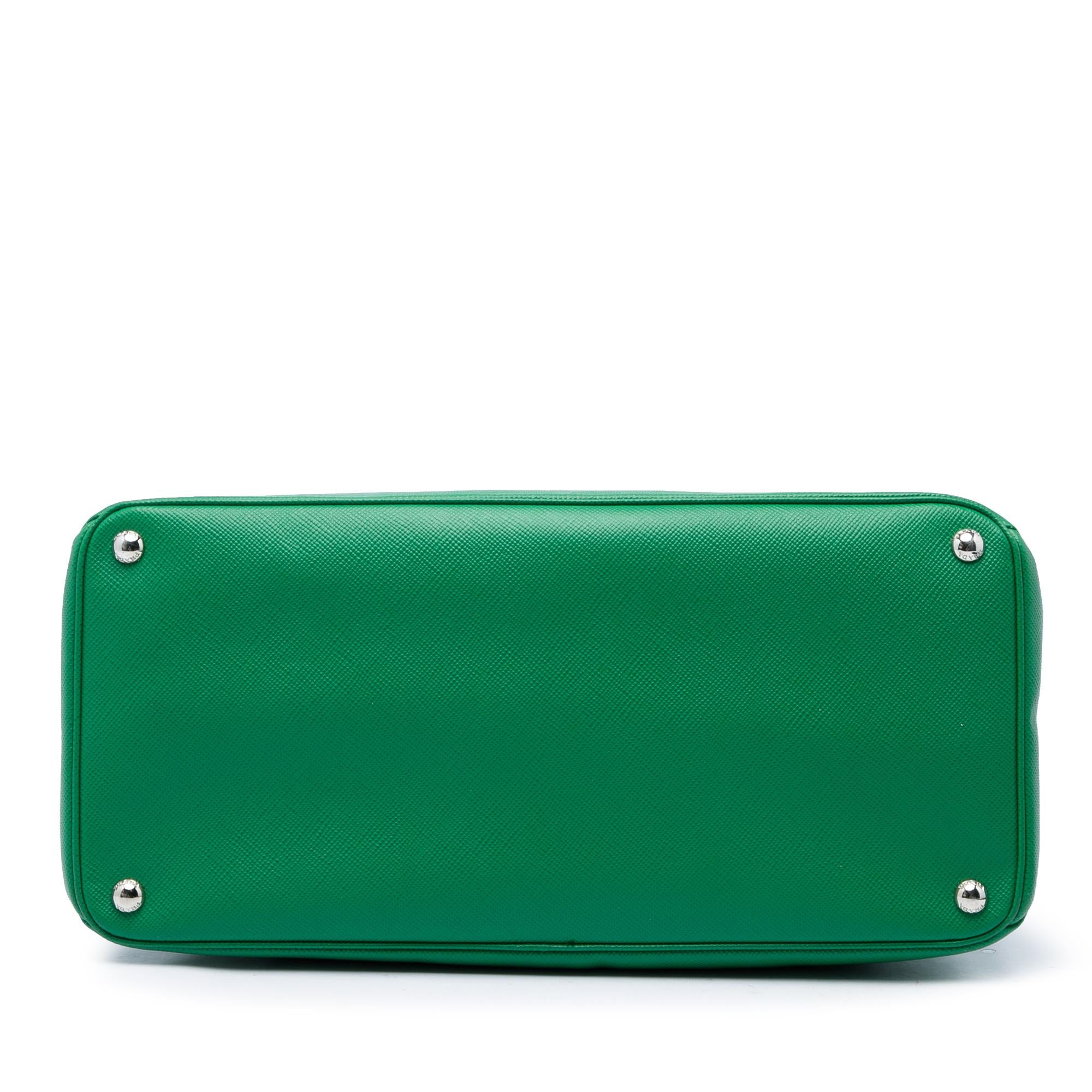 Prada Saffiano Cuir Turnlock Twin Satchel