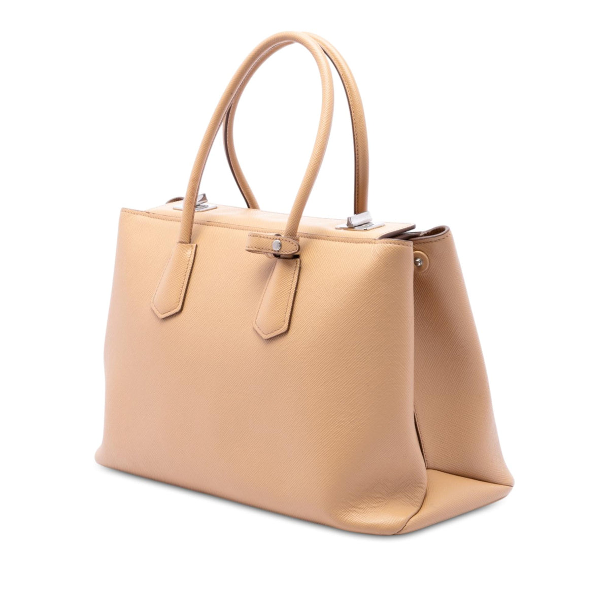 Prada Saffiano Cuir Turnlock Twin Satchel