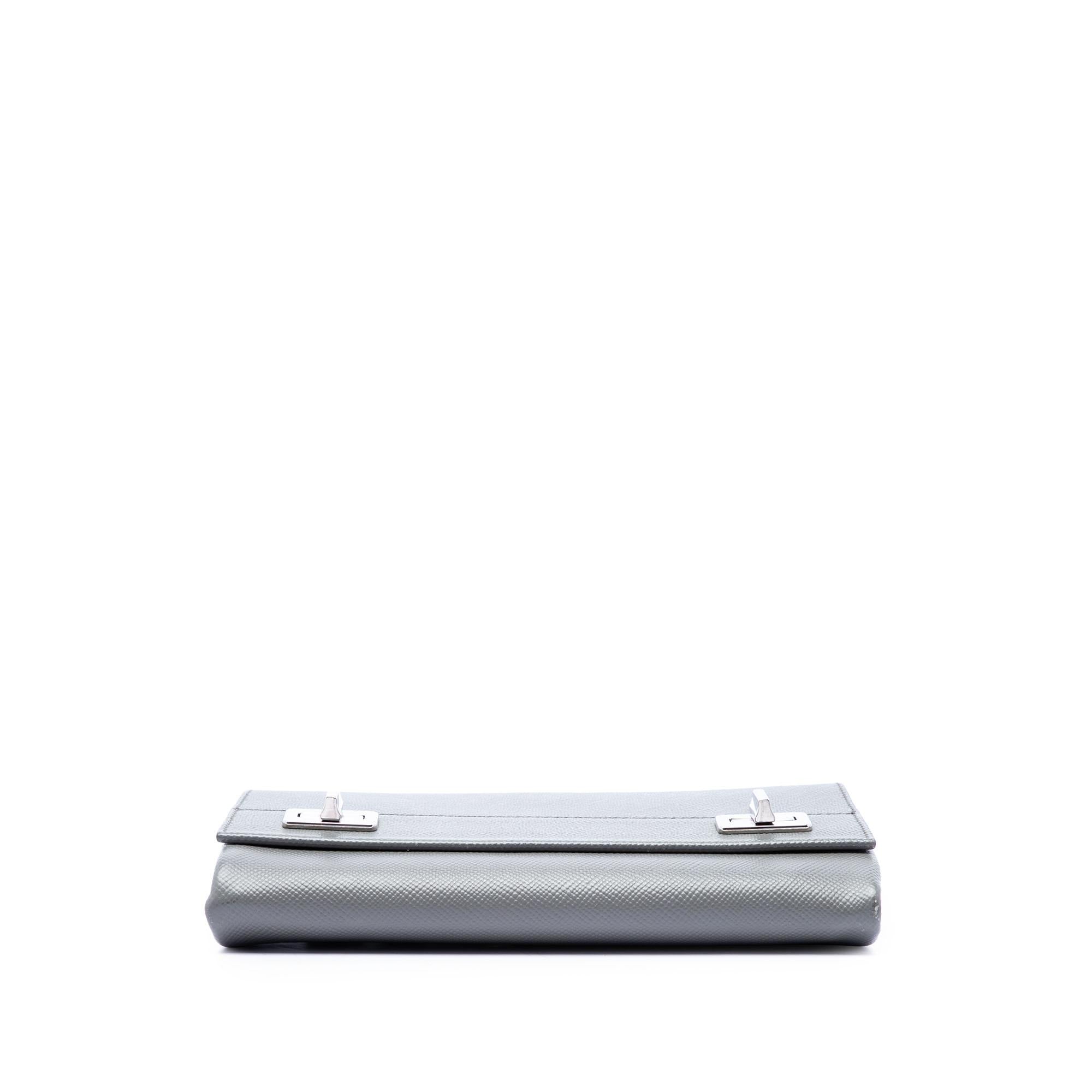 Prada Saffiano Cuir Twist Lock Chain Flap