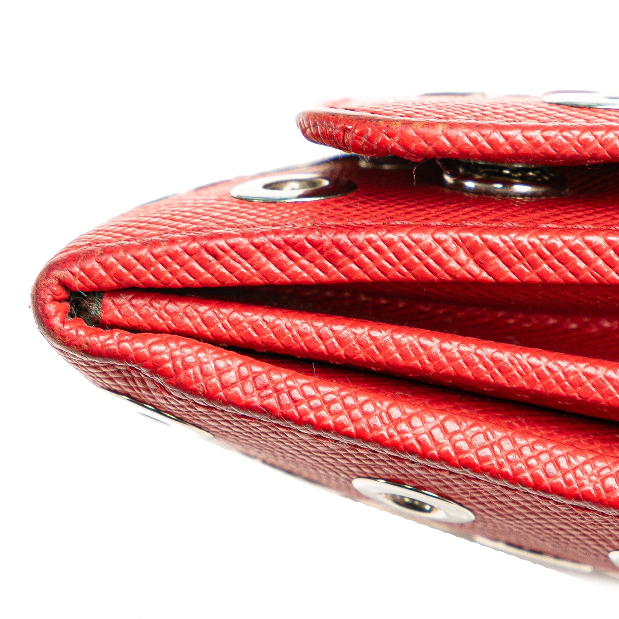 Prada Saffiano Grommet Wallet On Chain