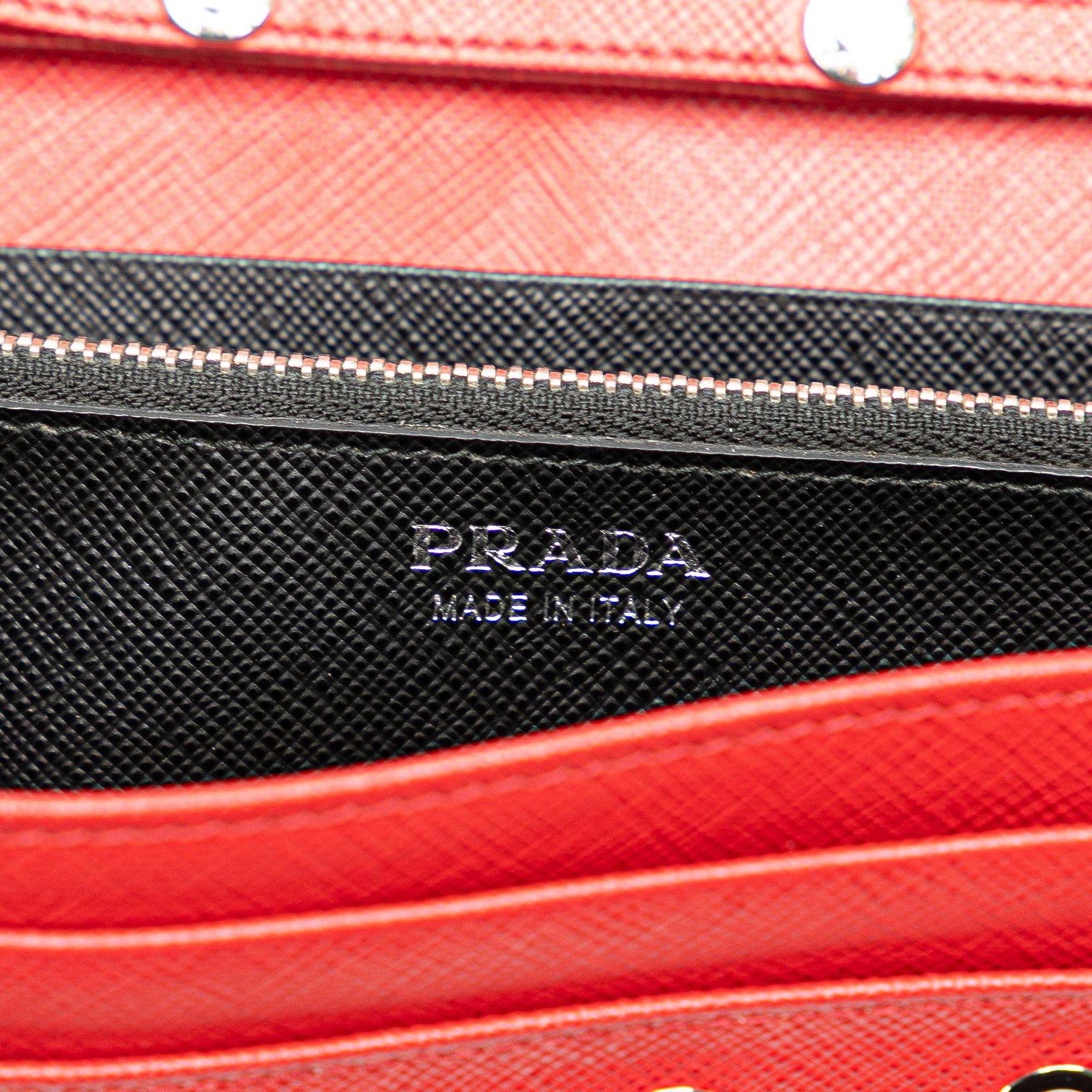 Prada Saffiano Grommet Wallet On Chain