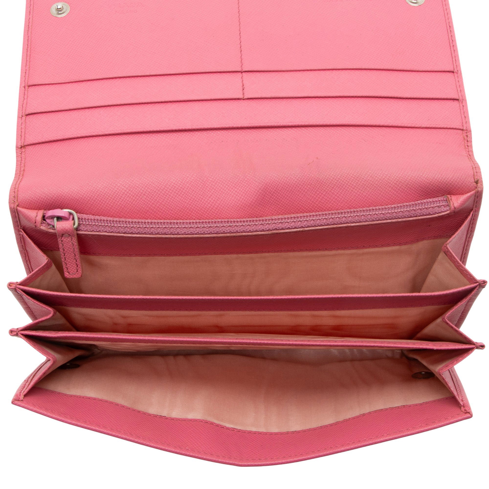 Prada Saffiano Large Continental Wallet