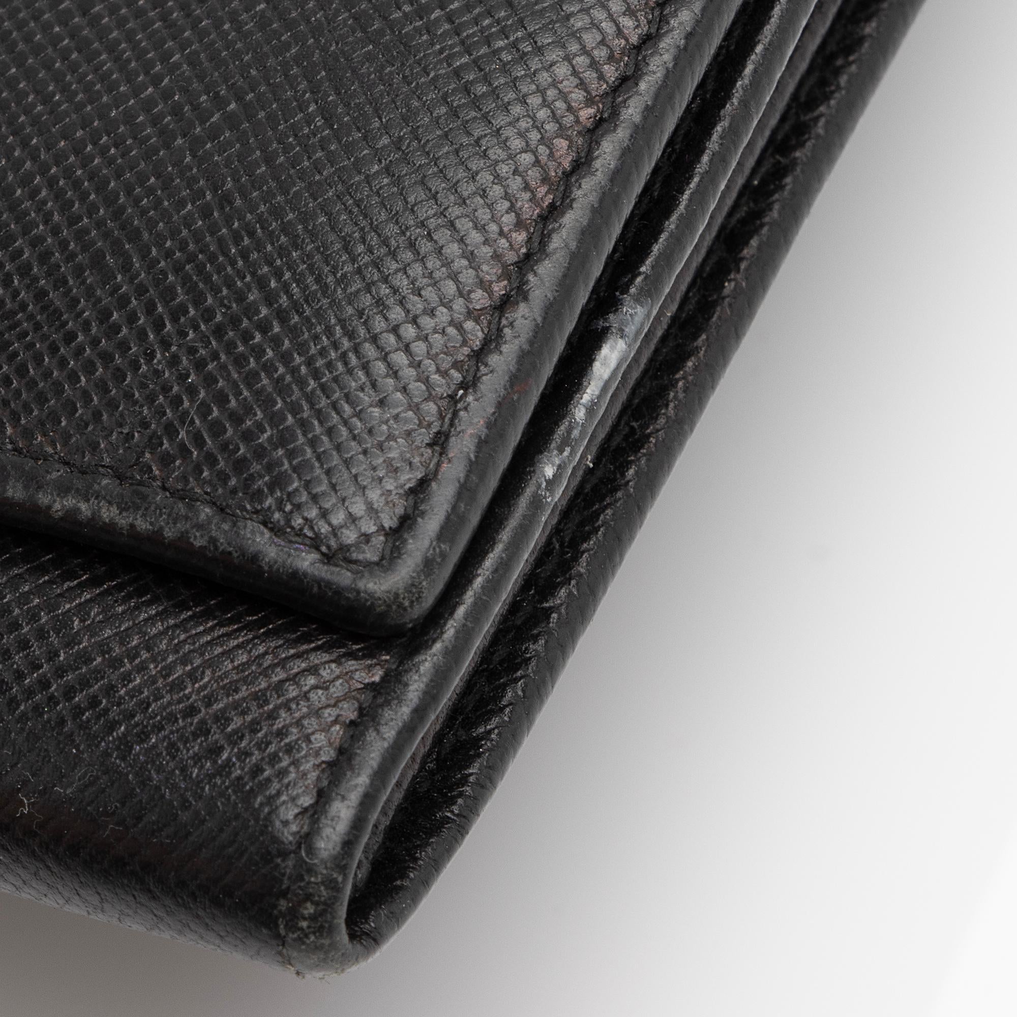 Prada Saffiano Leather Continental Wallet (SHF-23104)