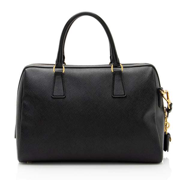 Prada Saffiano Leather Convertible Bowler Bag (SHF-8n5F4Y) – LuxeDH