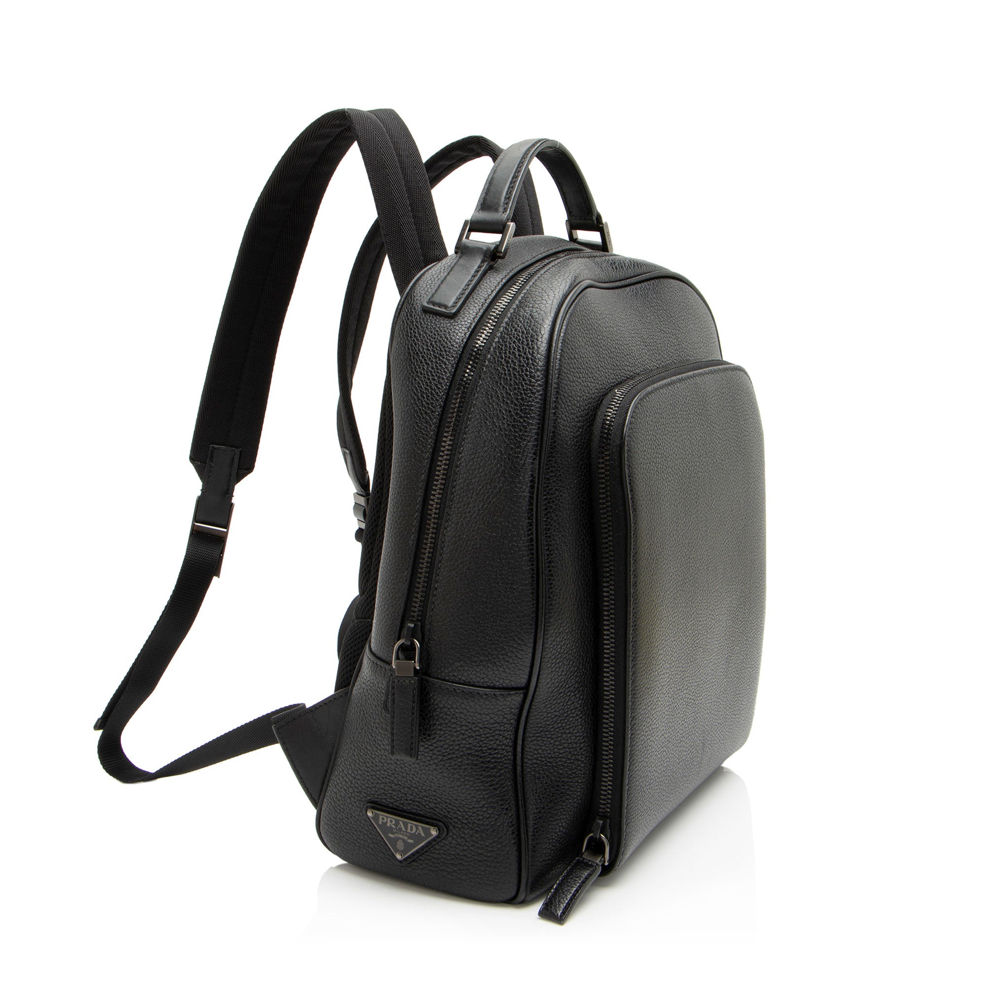 Prada Saffiano Front Pocket Backpack