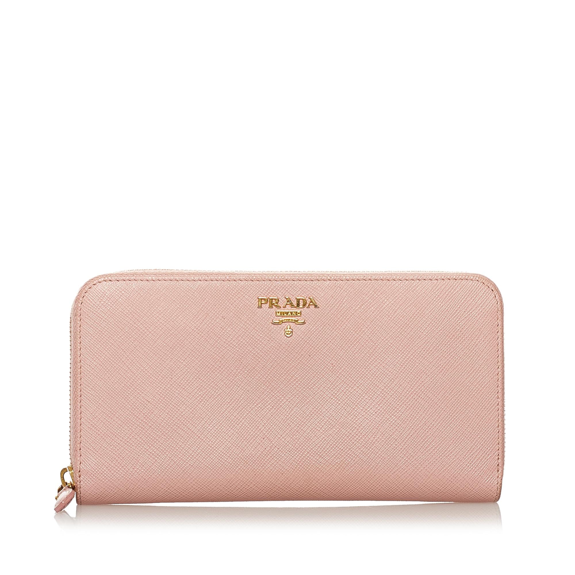 Prada Saffiano Leather Long Wallet (SHG-wboHEP)