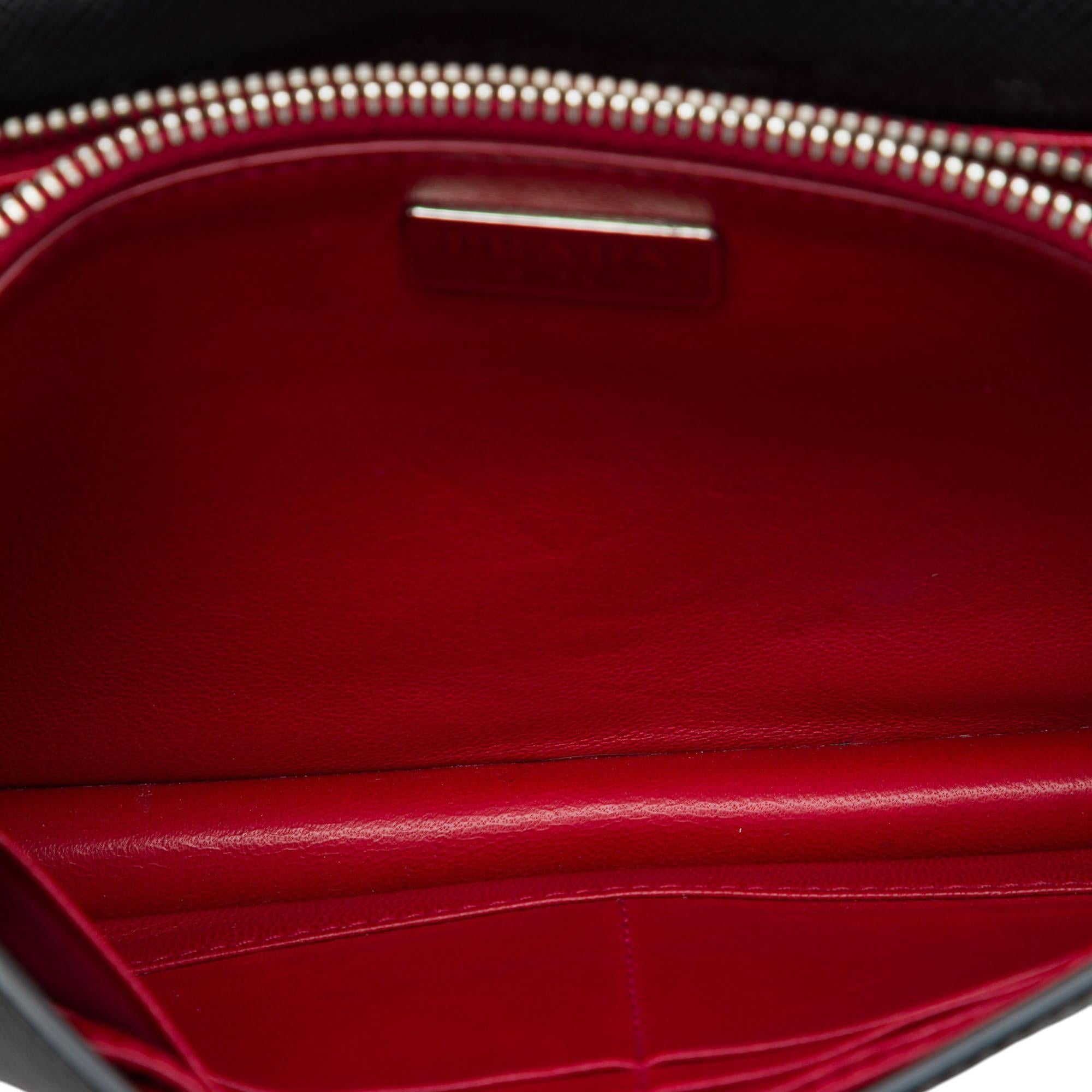 Prada Saffiano Lipstick Print Wallet on Strap