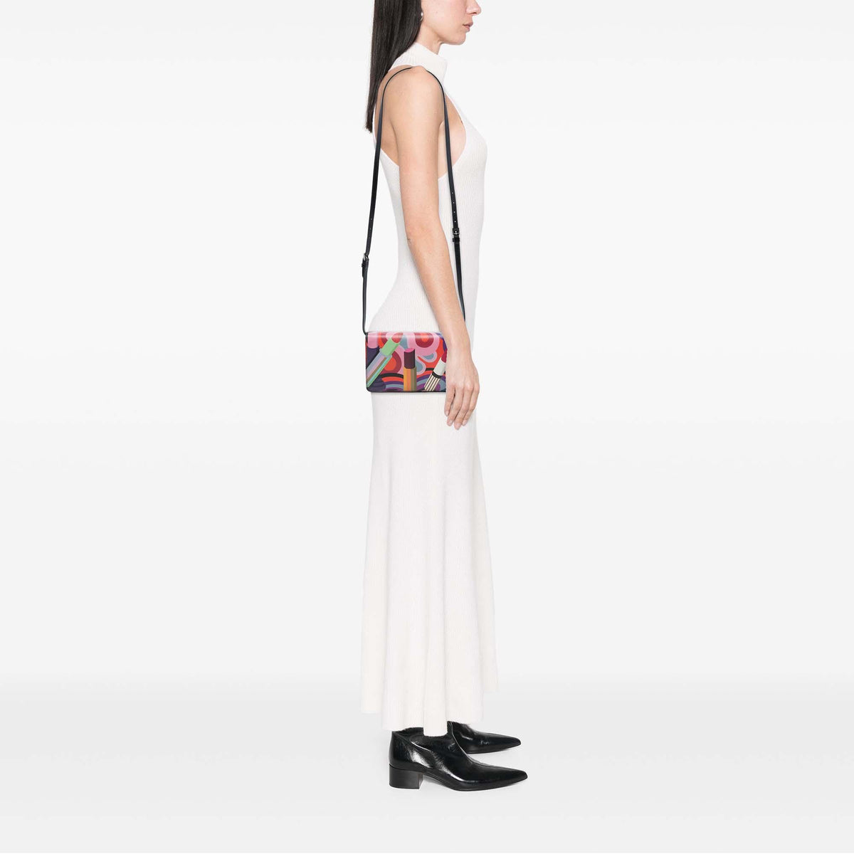 Prada Saffiano Lipstick Print Wallet on Strap