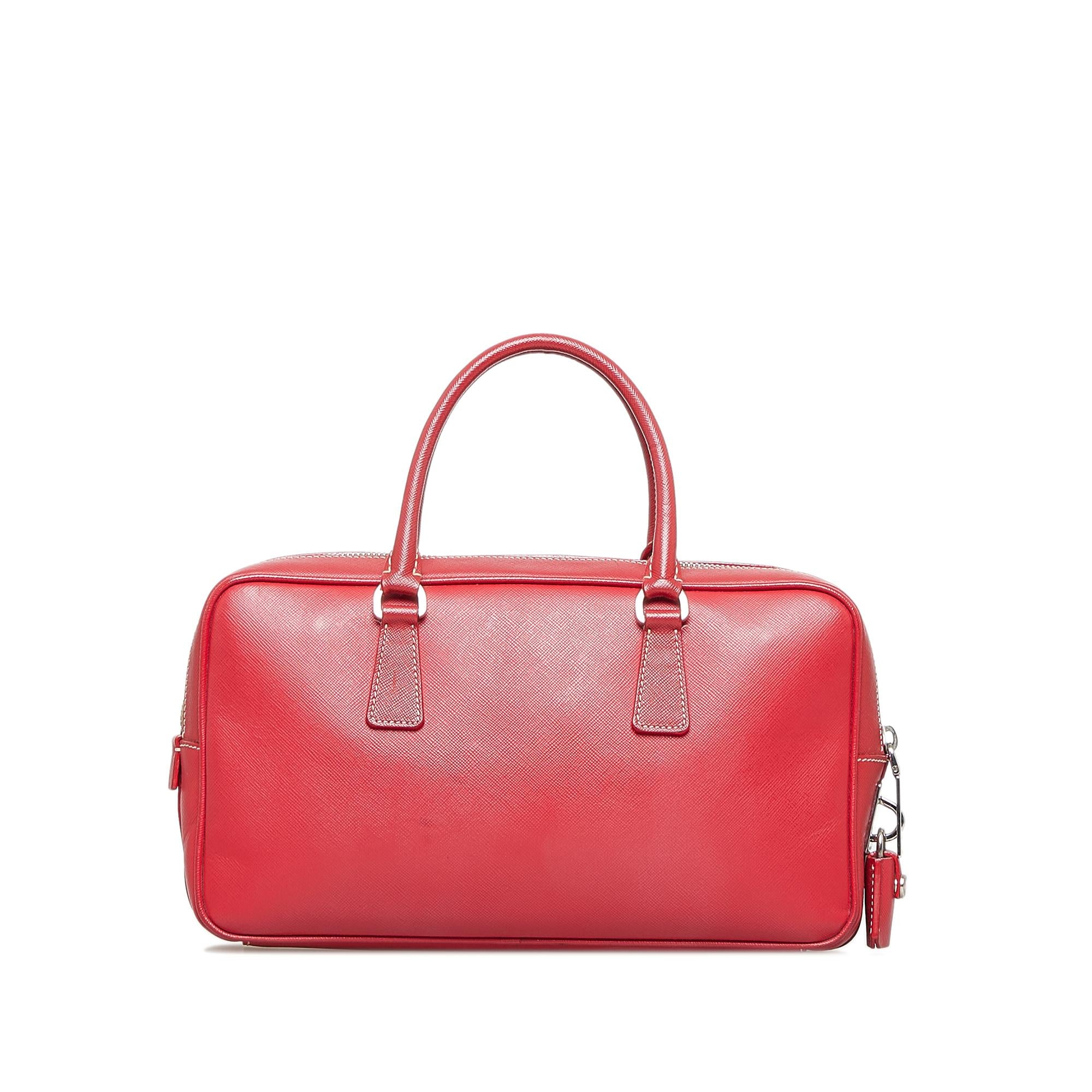 Prada Saffiano Lux Bauletto Handbag (SHG-xBV7j6)