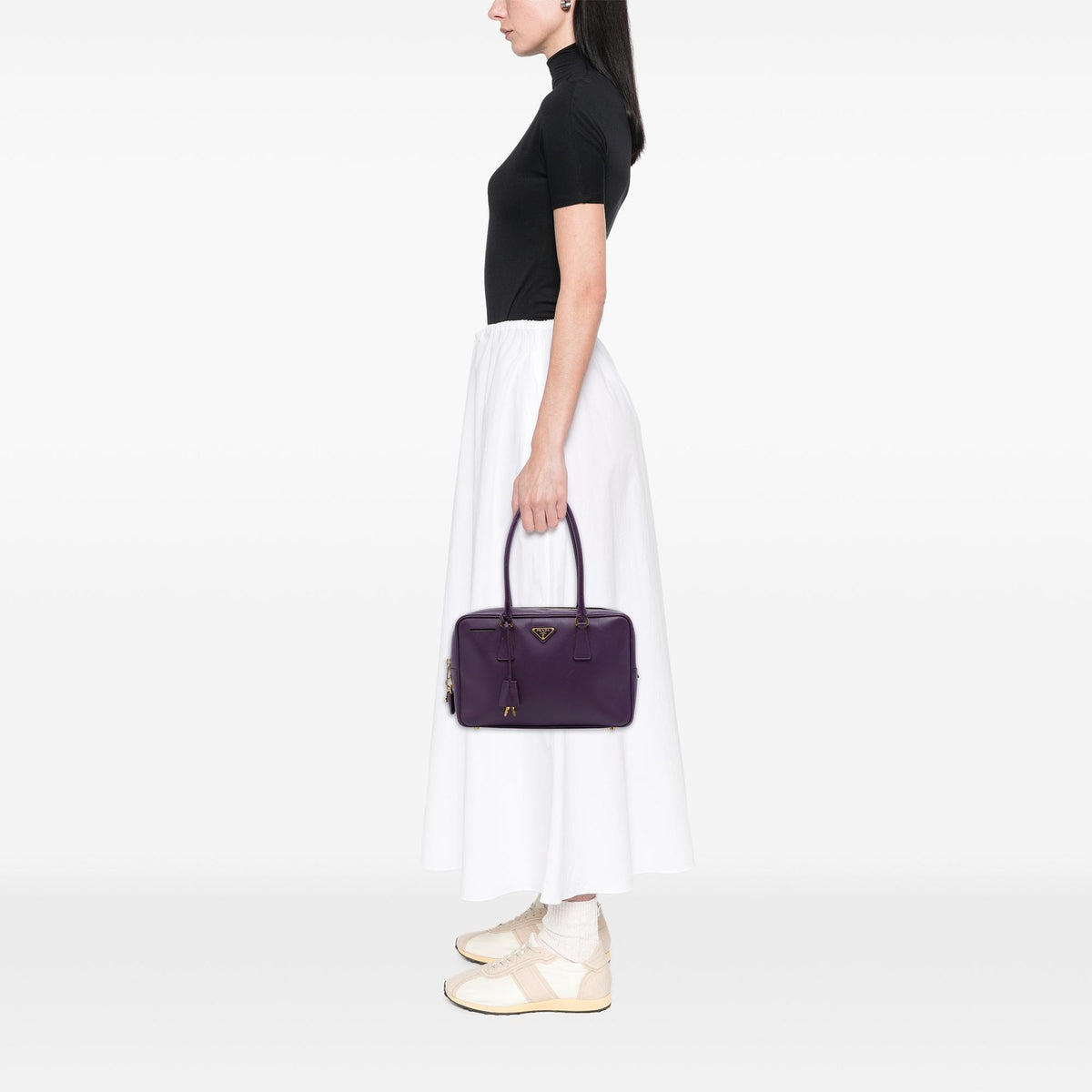 Prada Saffiano Lux Bauletto Top Handle Bag