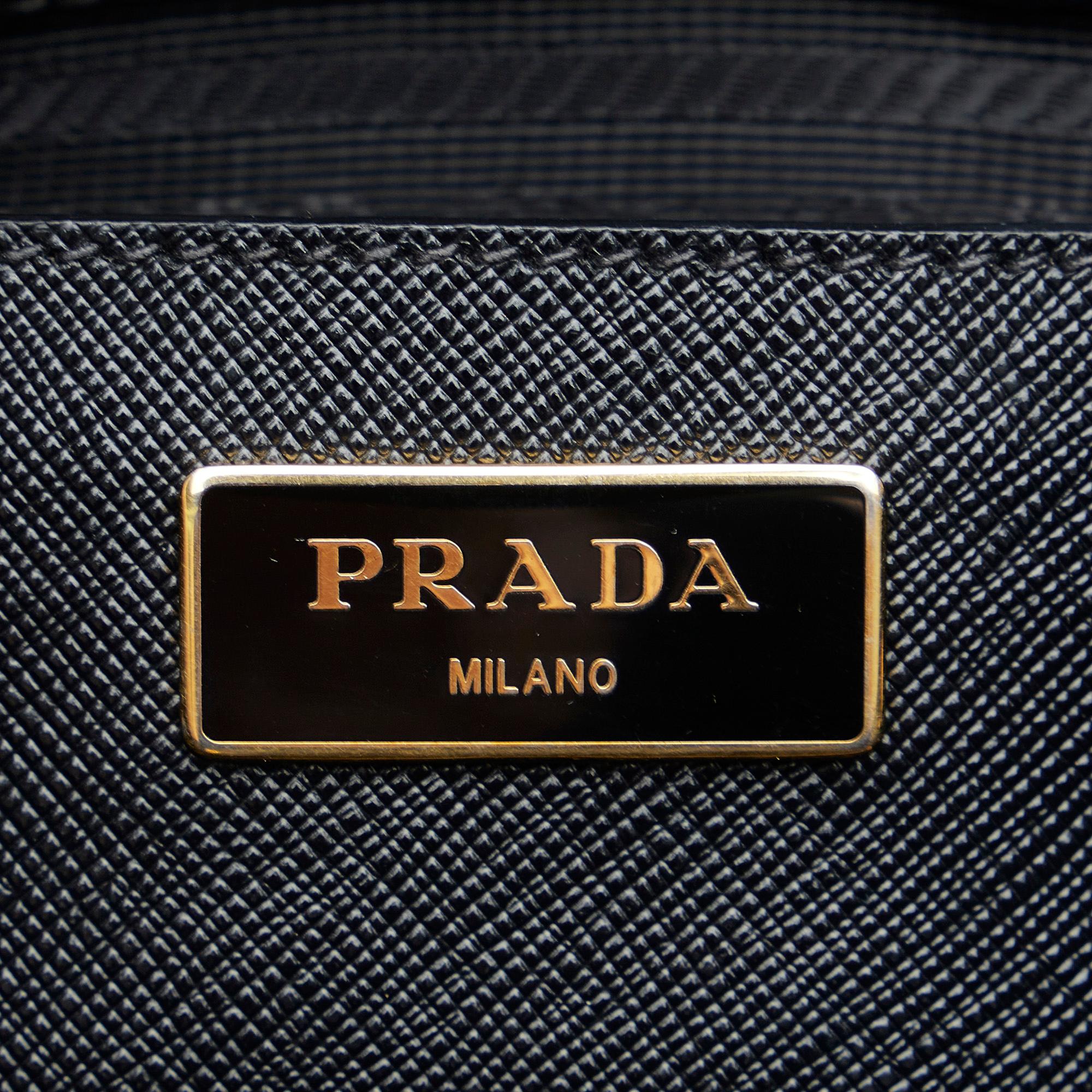 Prada Saffiano Lux Bicolor Satchel (SHG-yqxLV0)