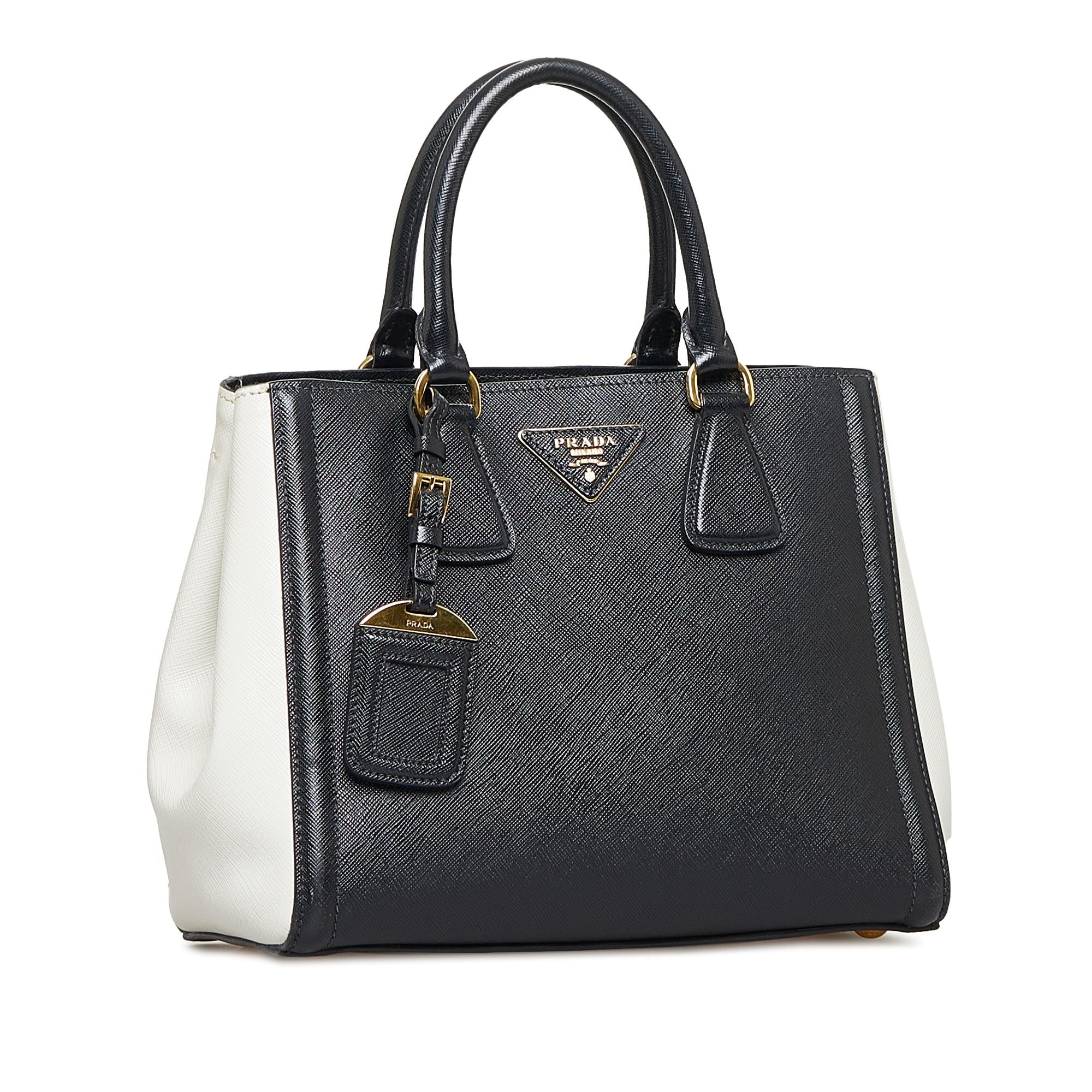Prada Saffiano Lux Bicolor Satchel (SHG-yqxLV0)