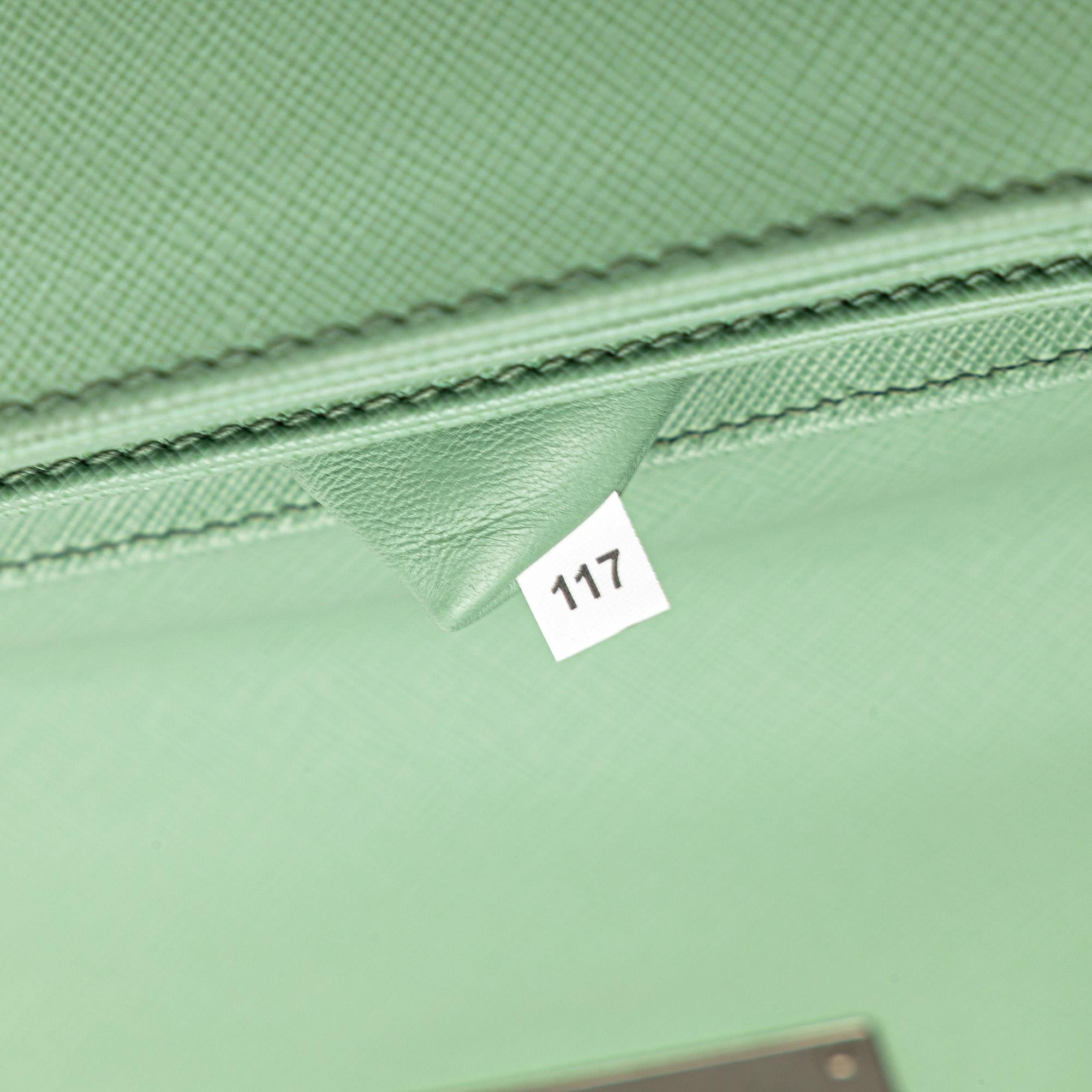 Prada Saffiano Lux Chain Lock Flap