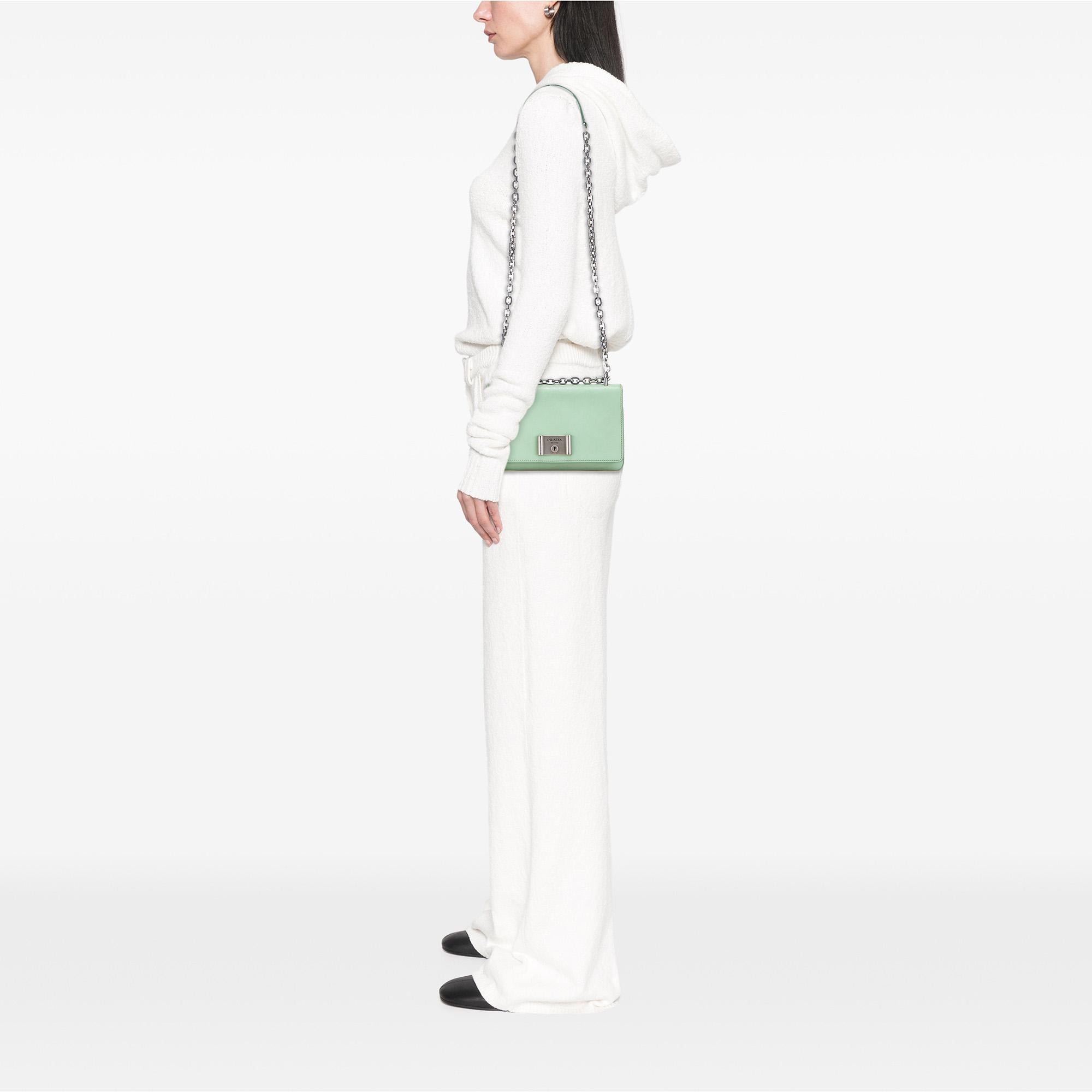 Prada Saffiano Lux Chain Lock Flap