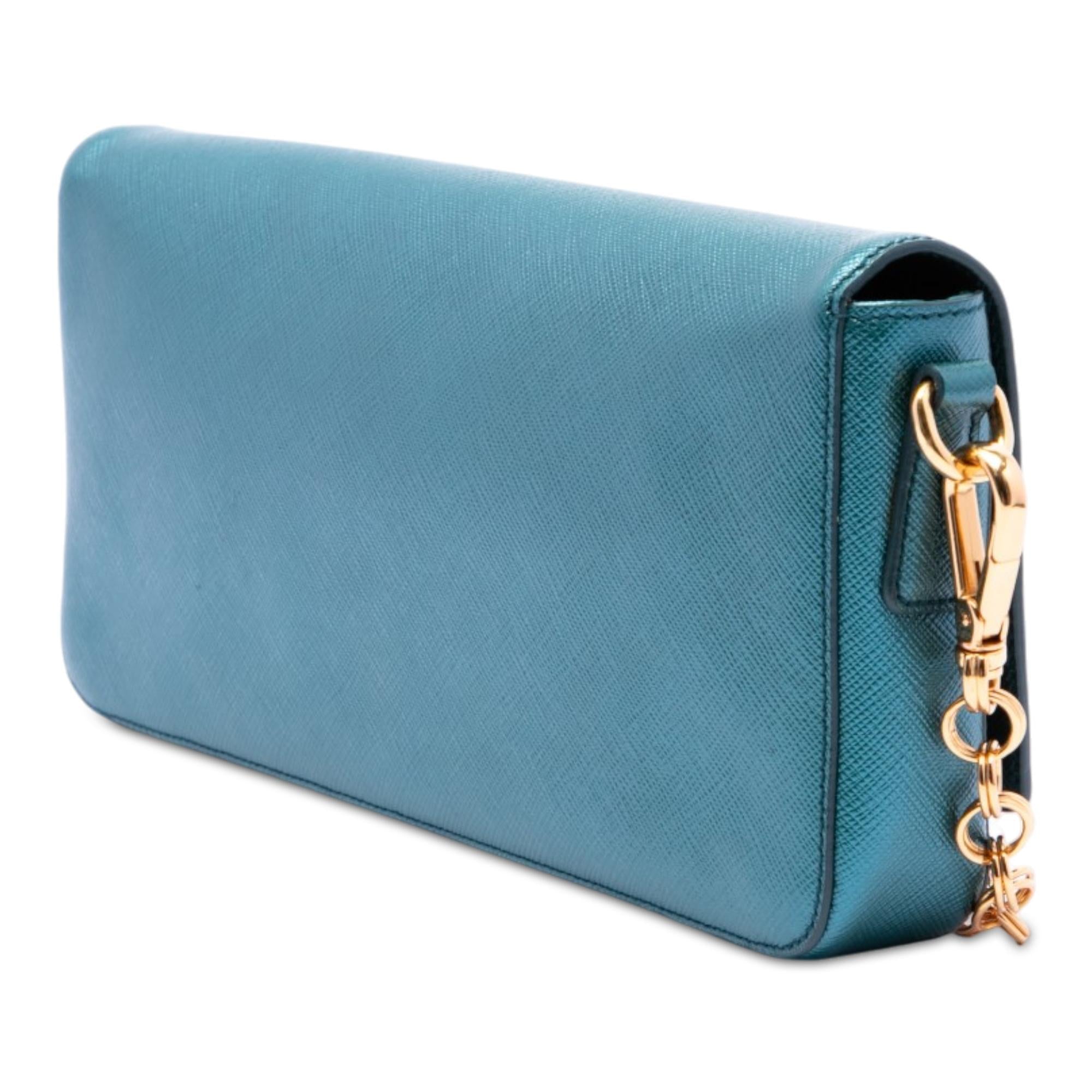 Prada Saffiano Lux Chain Shoulder Bag