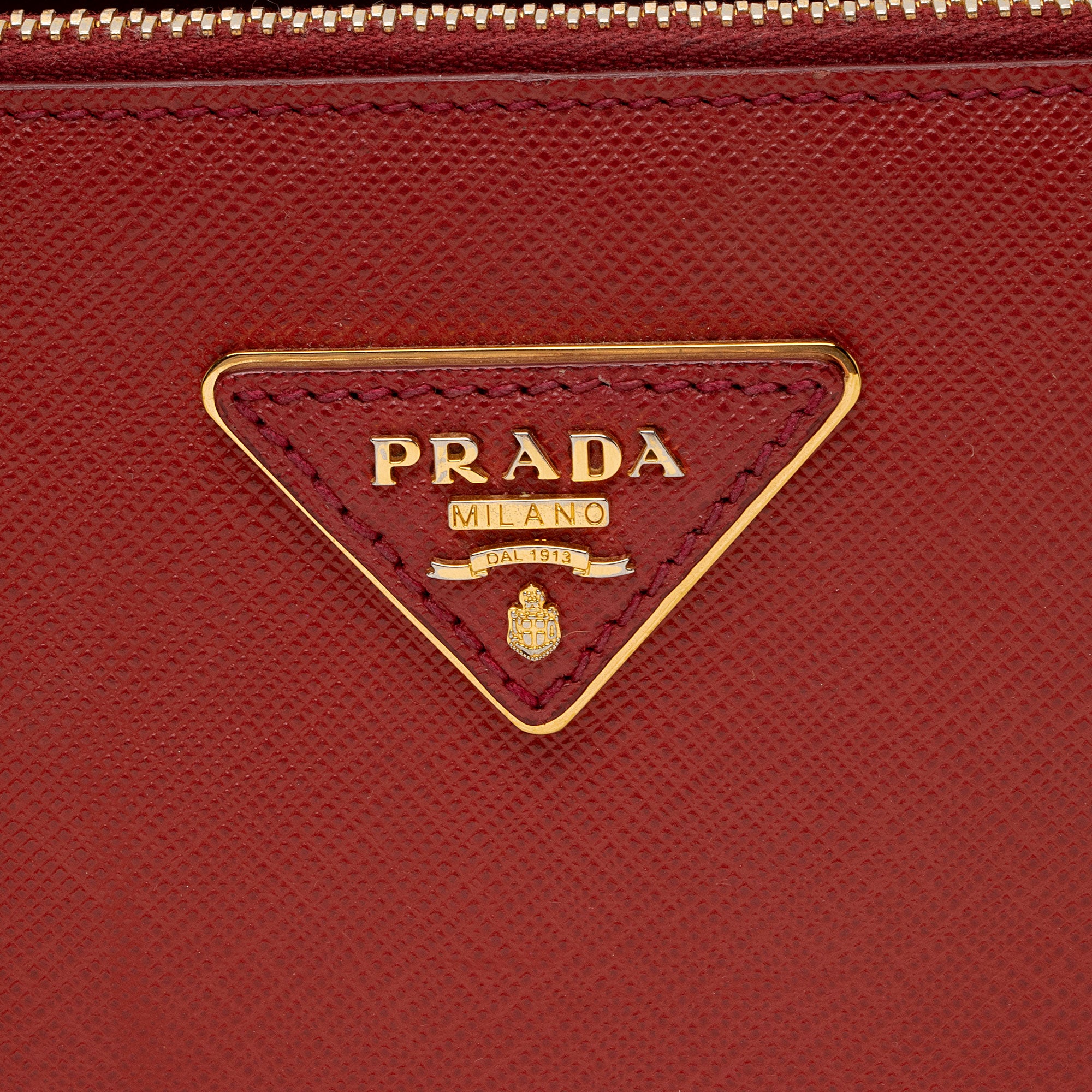 Prada Saffiano Lux Double Zip Small Tote (SHF-cQ8oS7)
