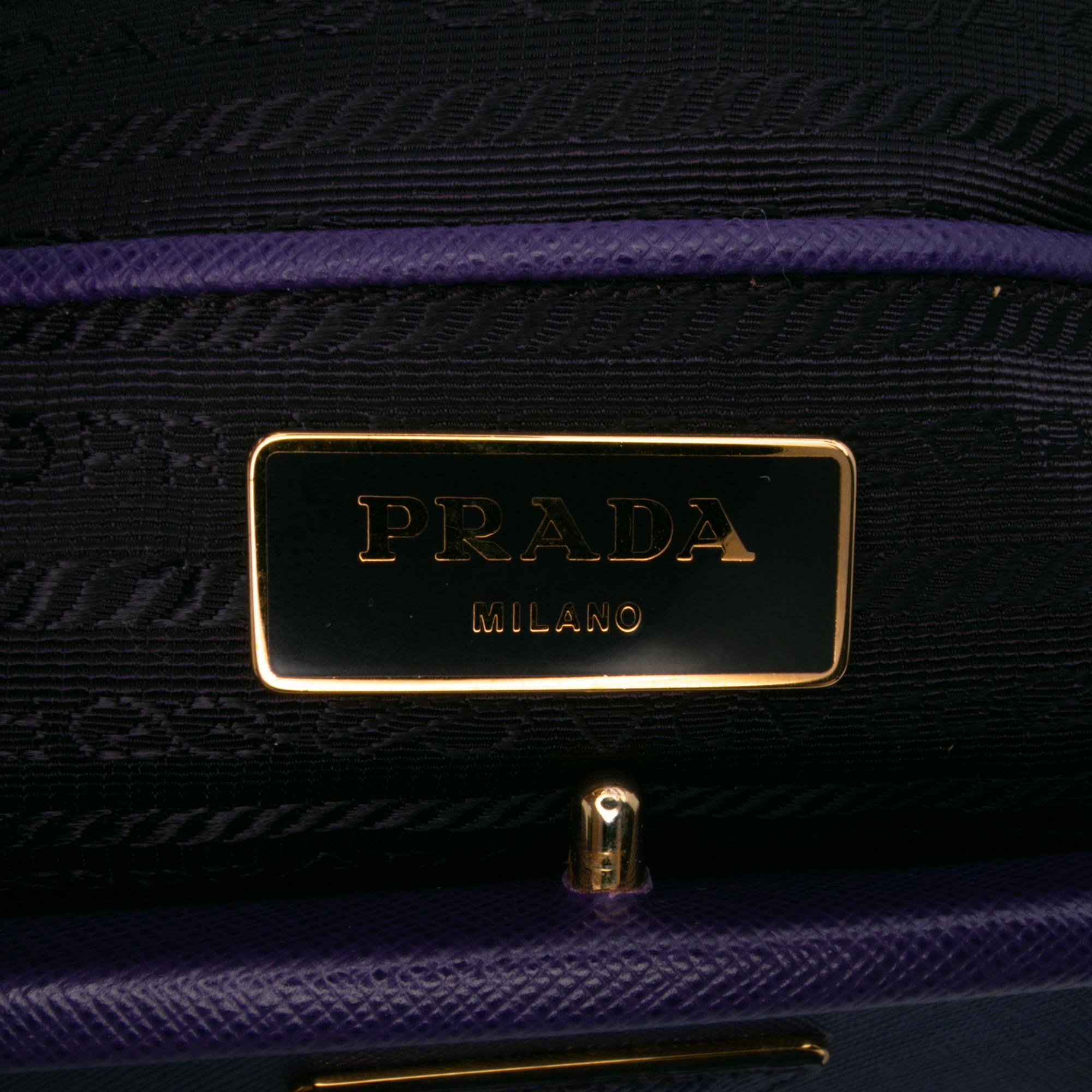 Prada Saffiano Lux Frame Handbag