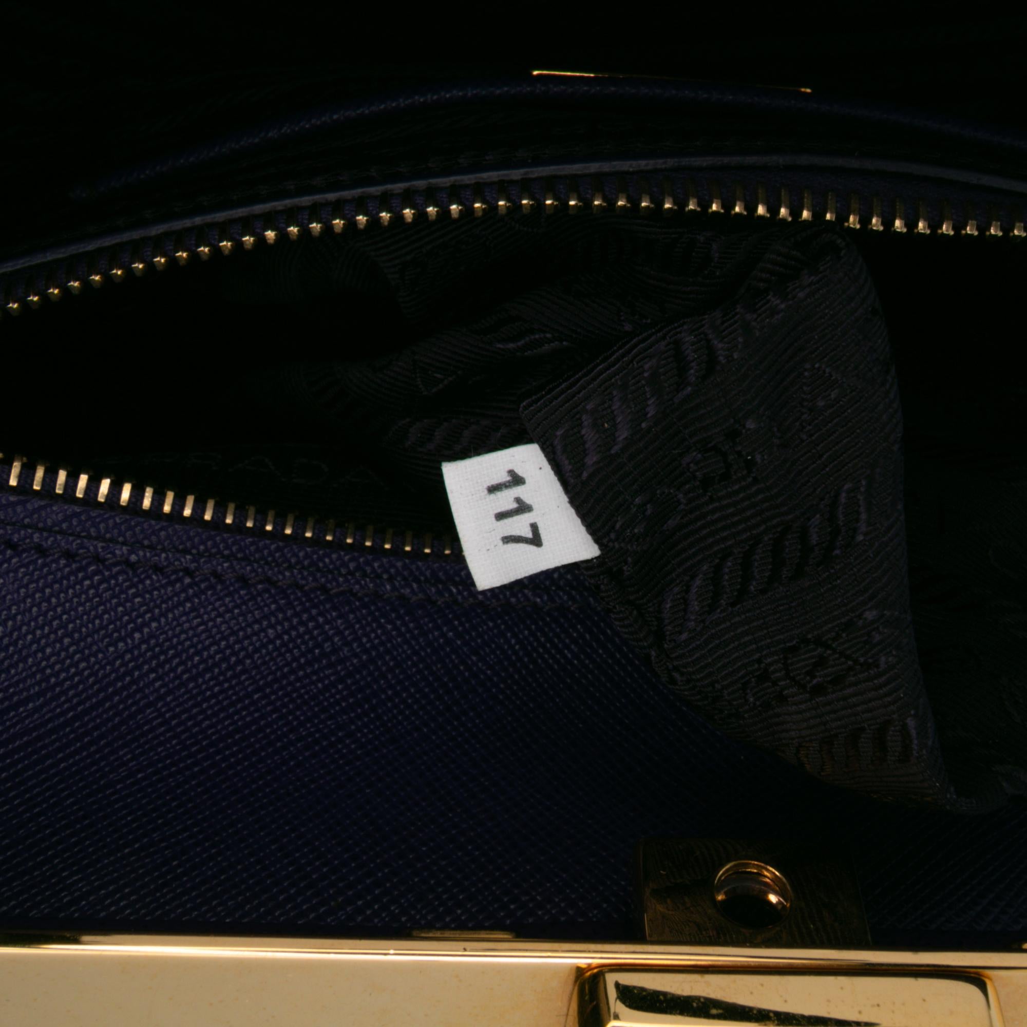 Prada Saffiano Lux Frame Handbag