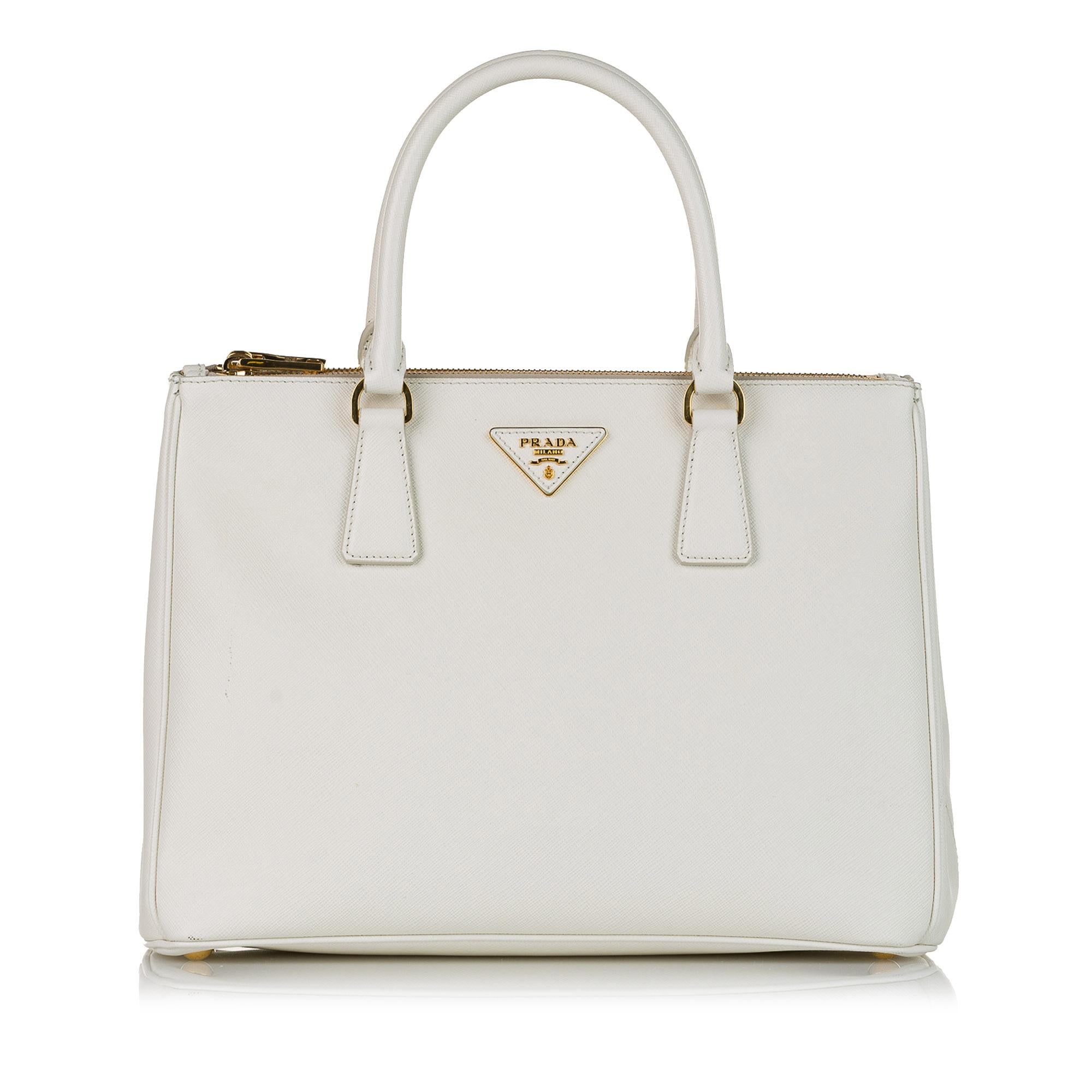 Prada Saffiano Lux Galleria Double Zip Satchel (SHG-36107)
