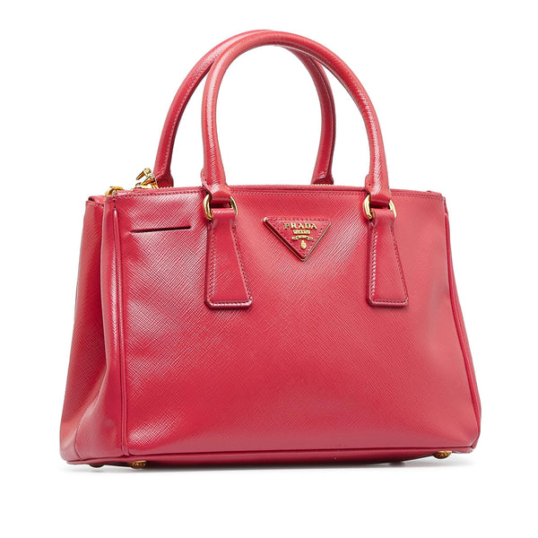 Prada Galleria Double-Zip Small Saffiano Leather Tote Bag