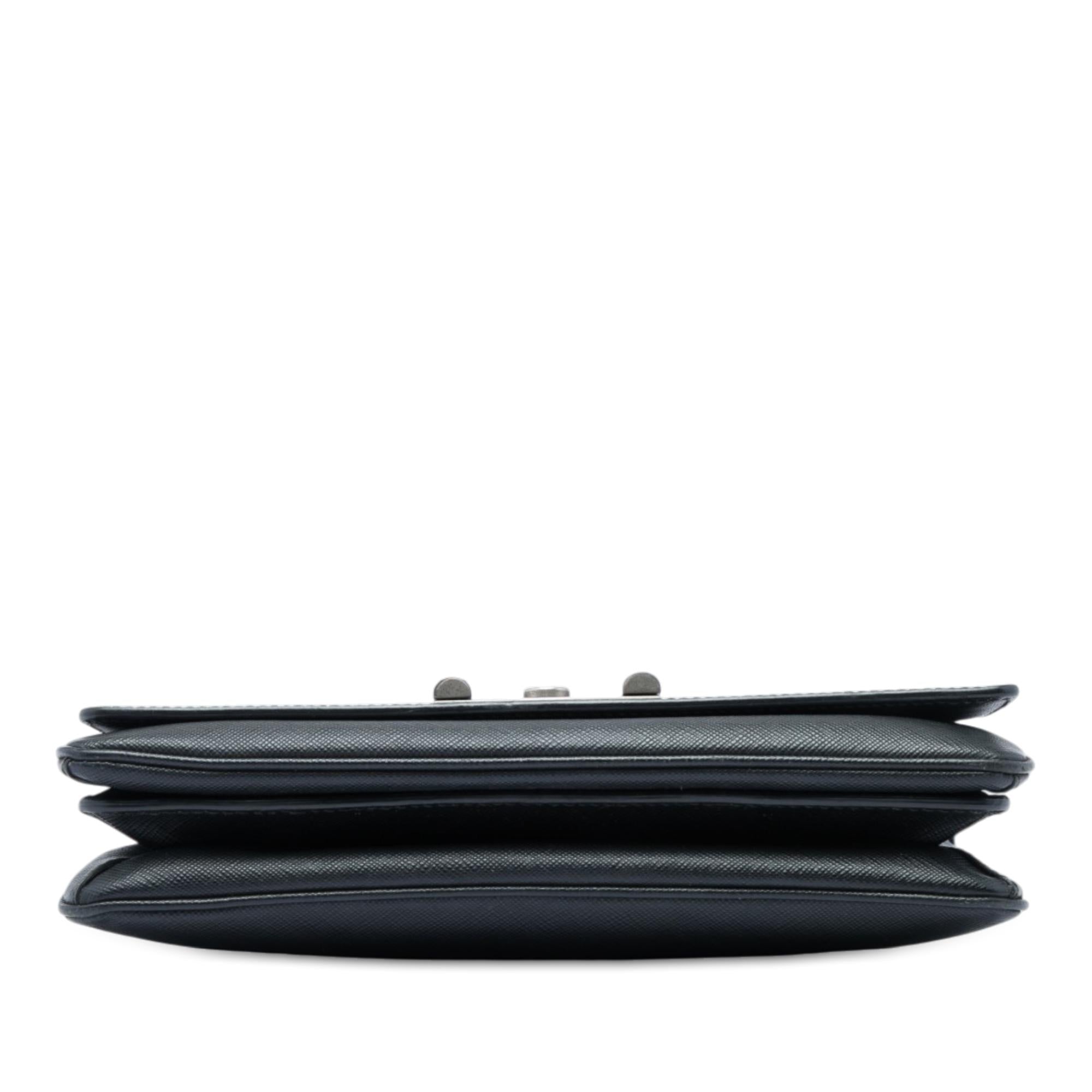 Prada Saffiano Lux Lock Chain Flap