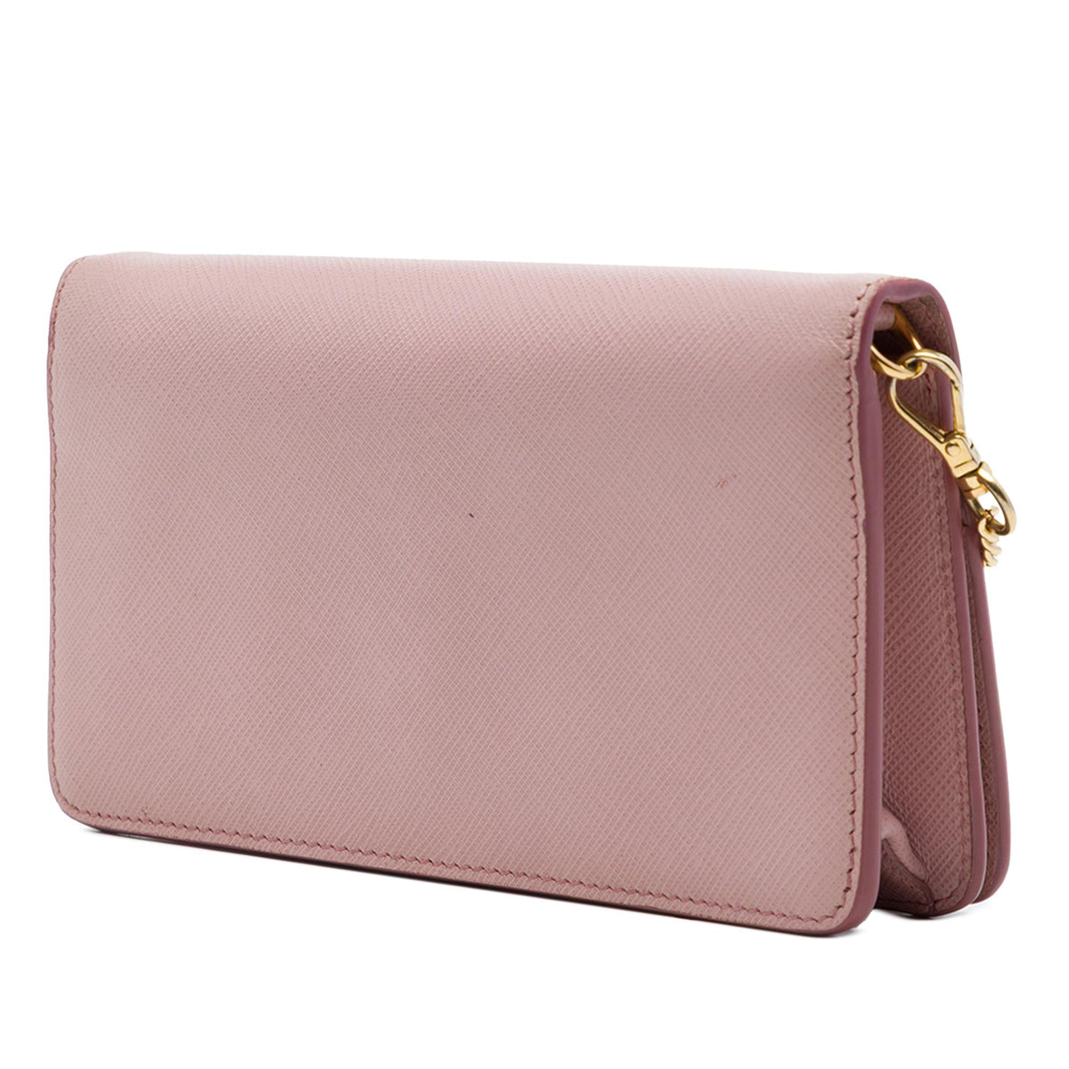 Prada Saffiano Lux Monochrome Wallet on Chain
