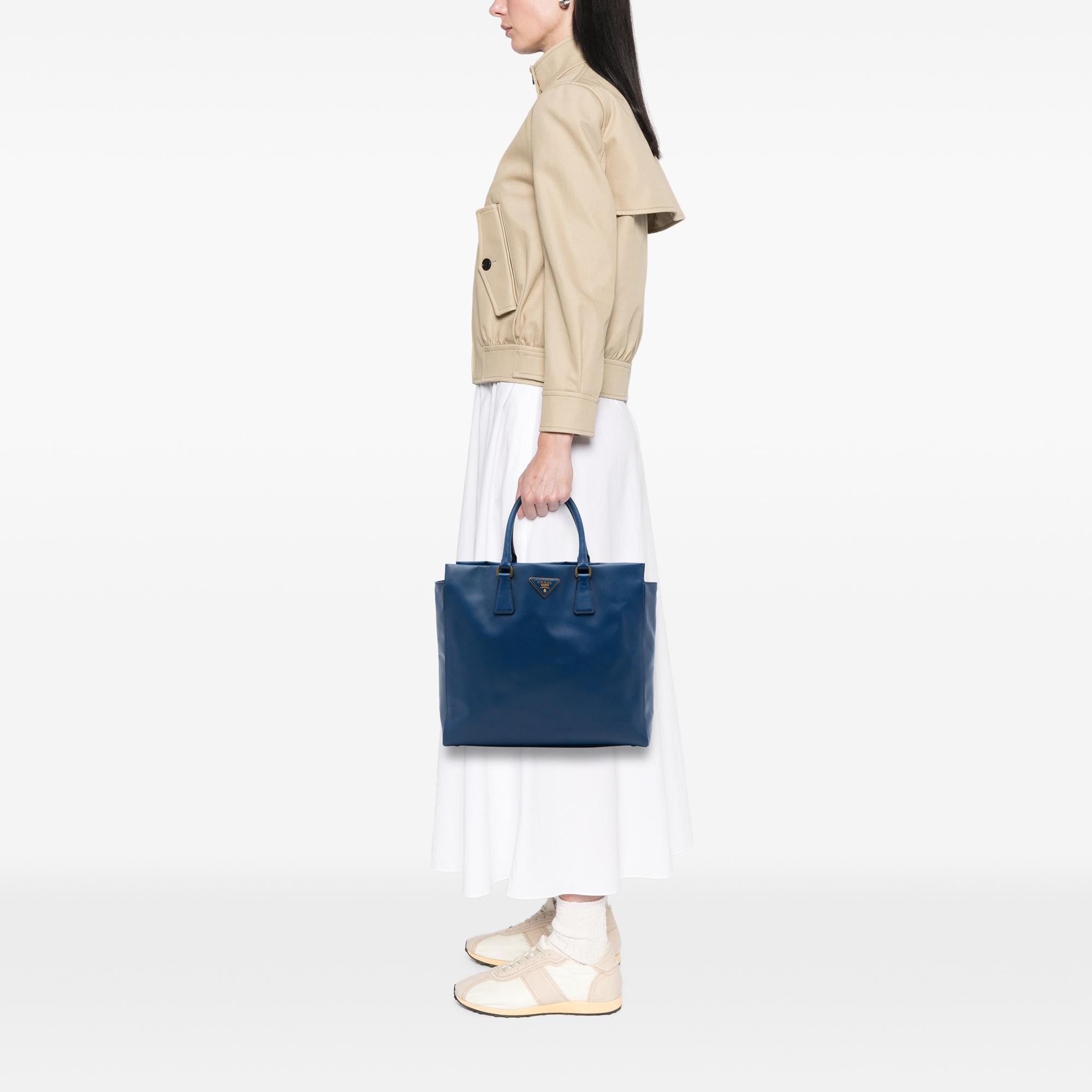 Prada Saffiano Lux Open Convertible Tote