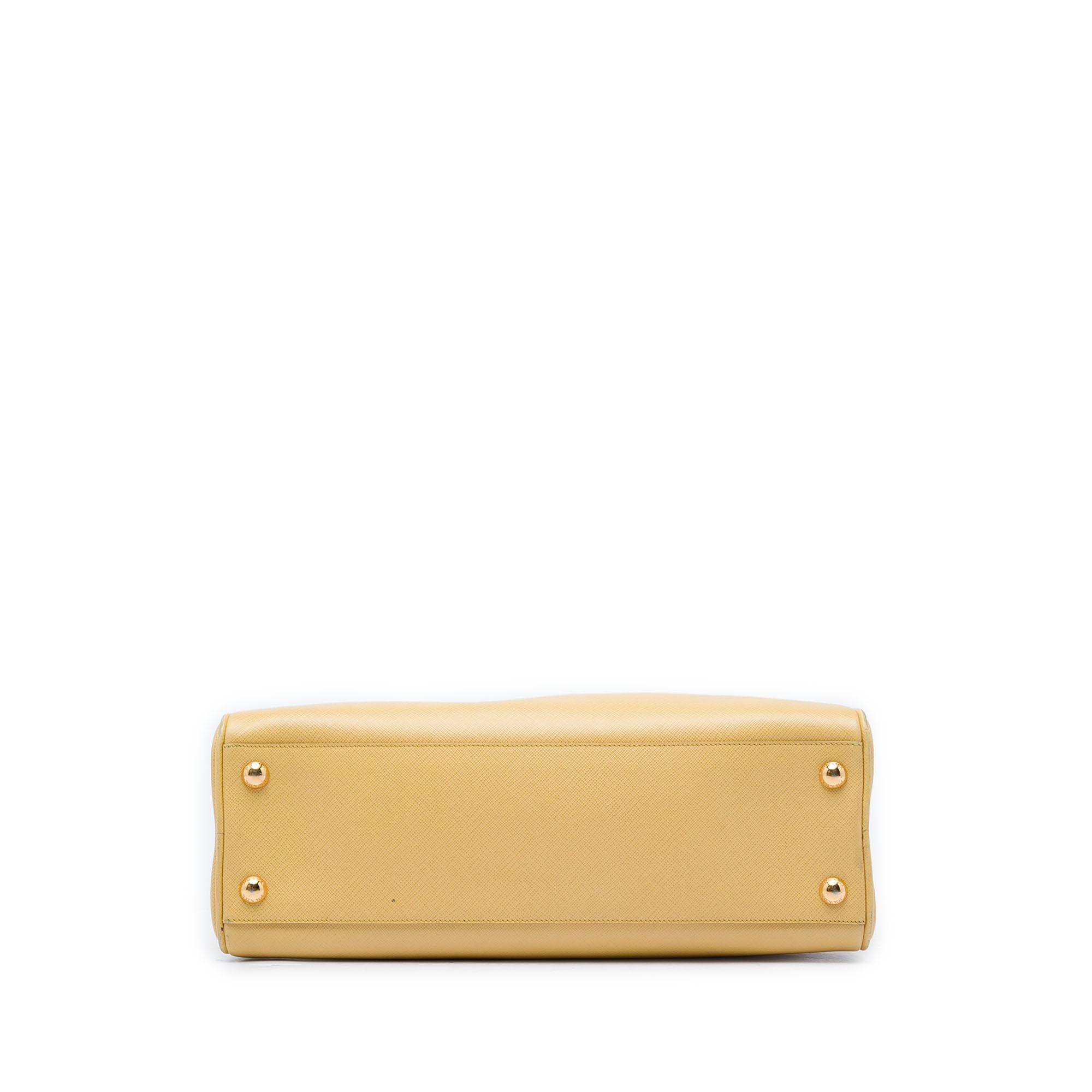Prada Saffiano Lux Pyramid Frame Handbag