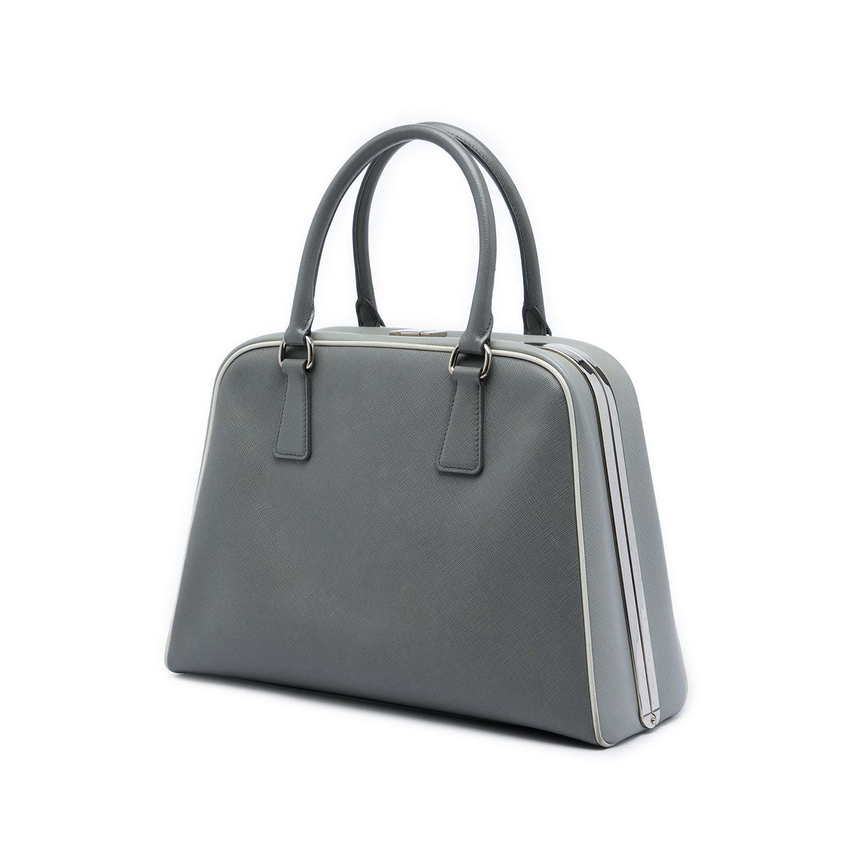 Prada Saffiano Lux Pyramid Frame Handbag