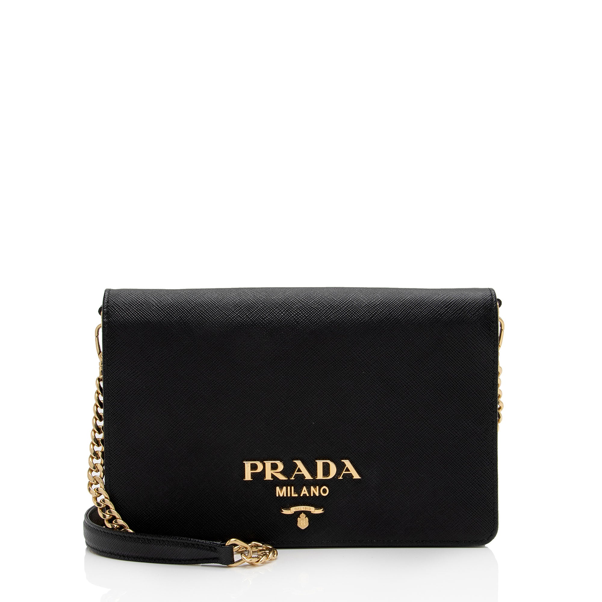 Prada Saffiano Lux Wallet On Chain (SHF-wIAF91)