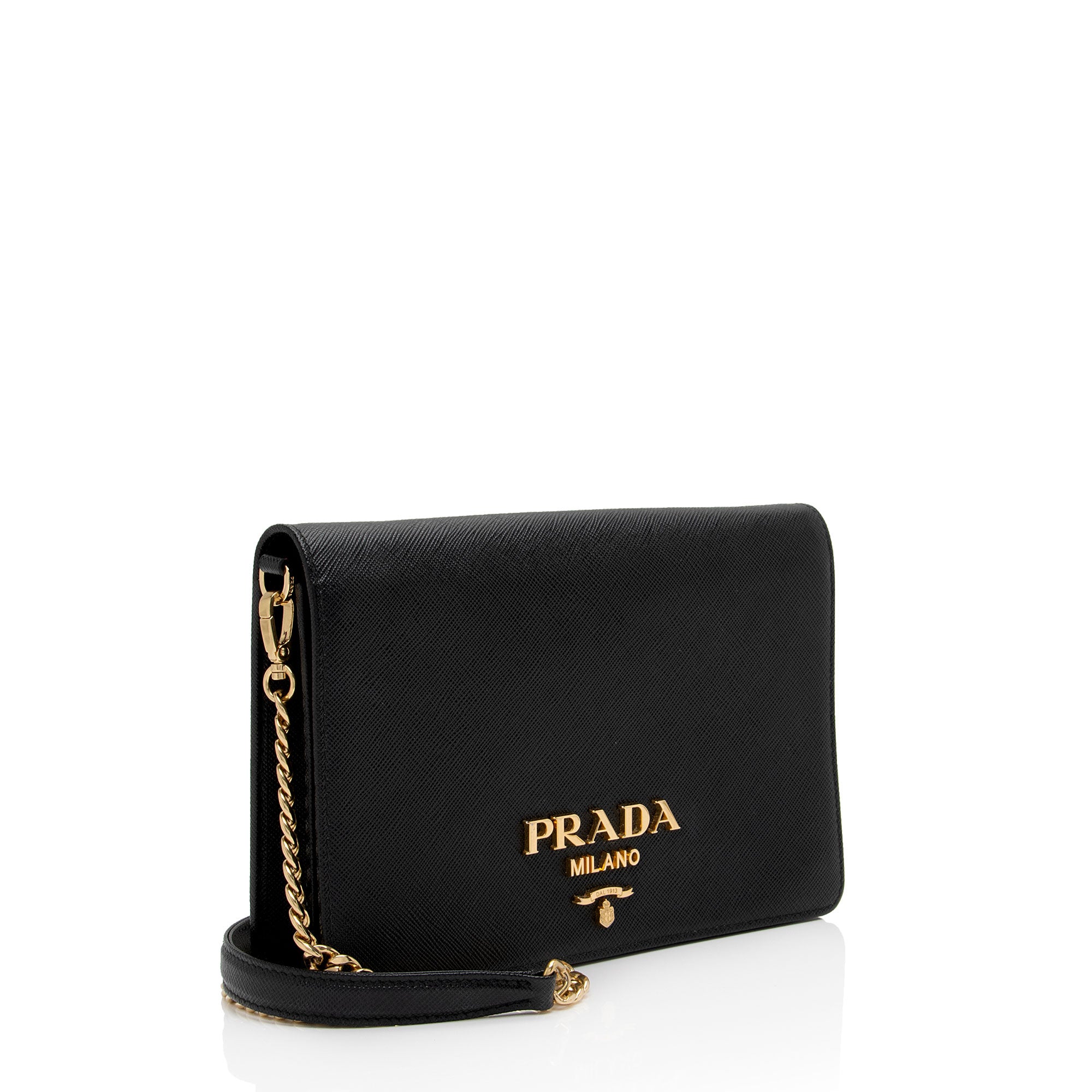 Prada Saffiano Lux Wallet On Chain (SHF-wIAF91)