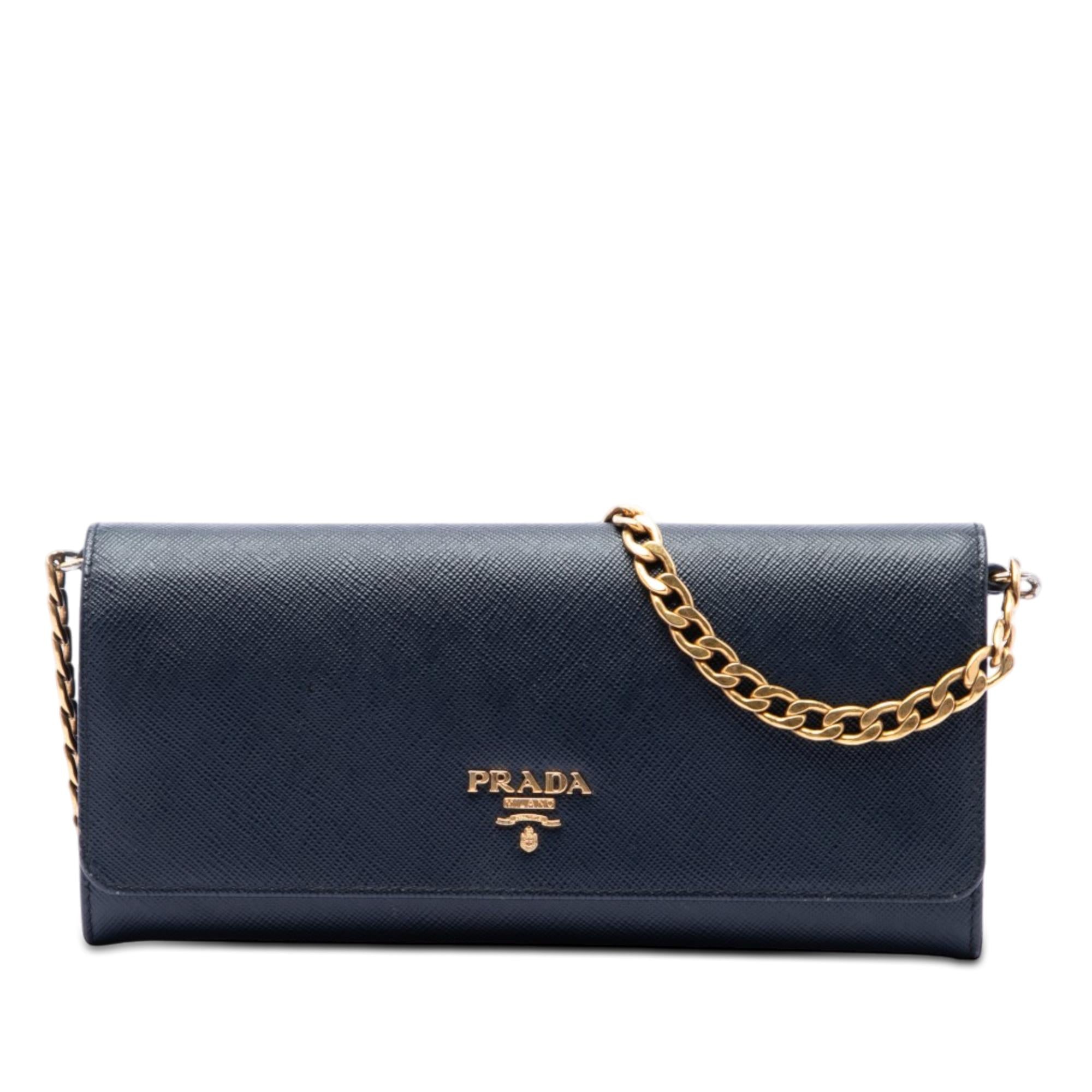 Prada Saffiano Lux Wallet On Chain