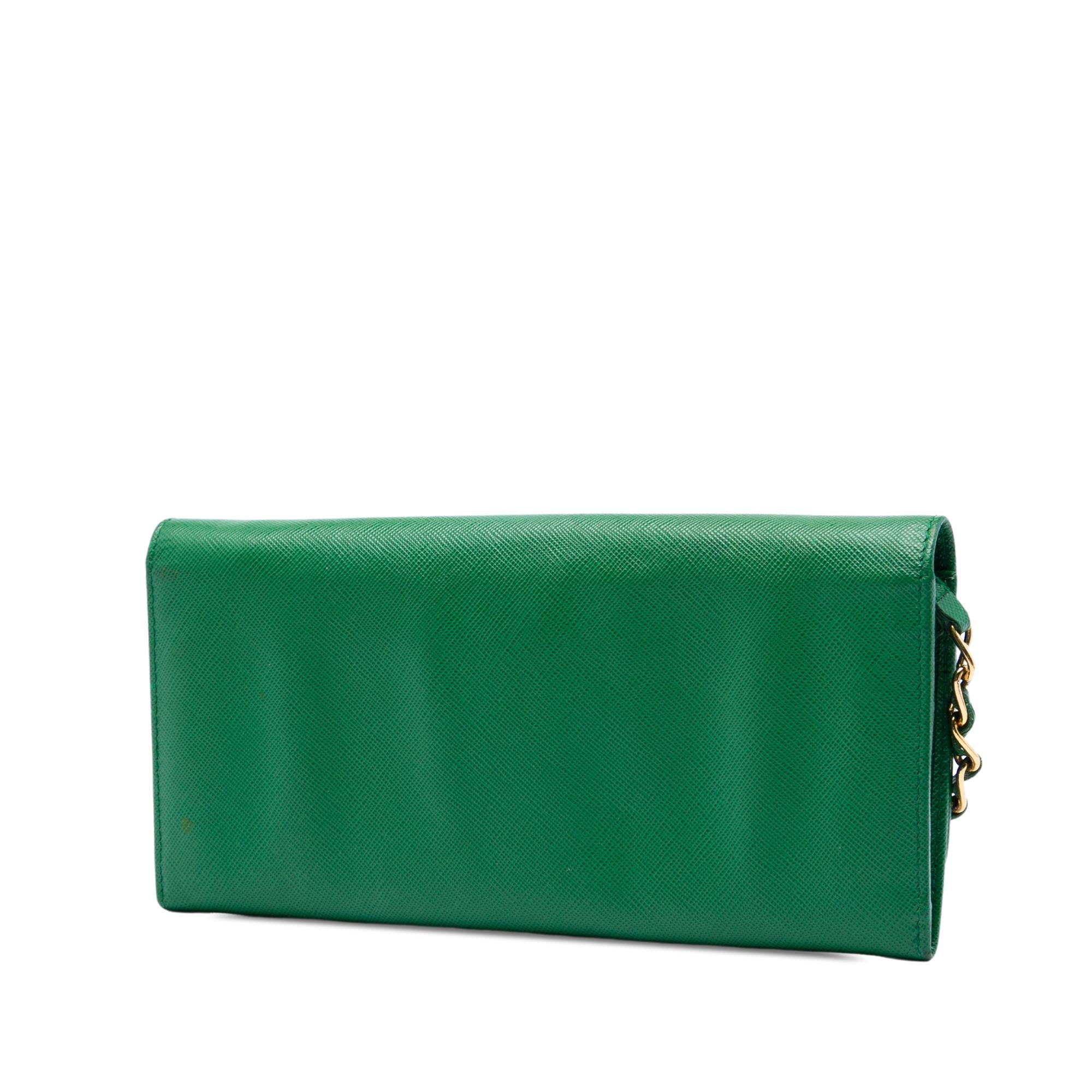 Prada Saffiano Lux Wallet On Chain