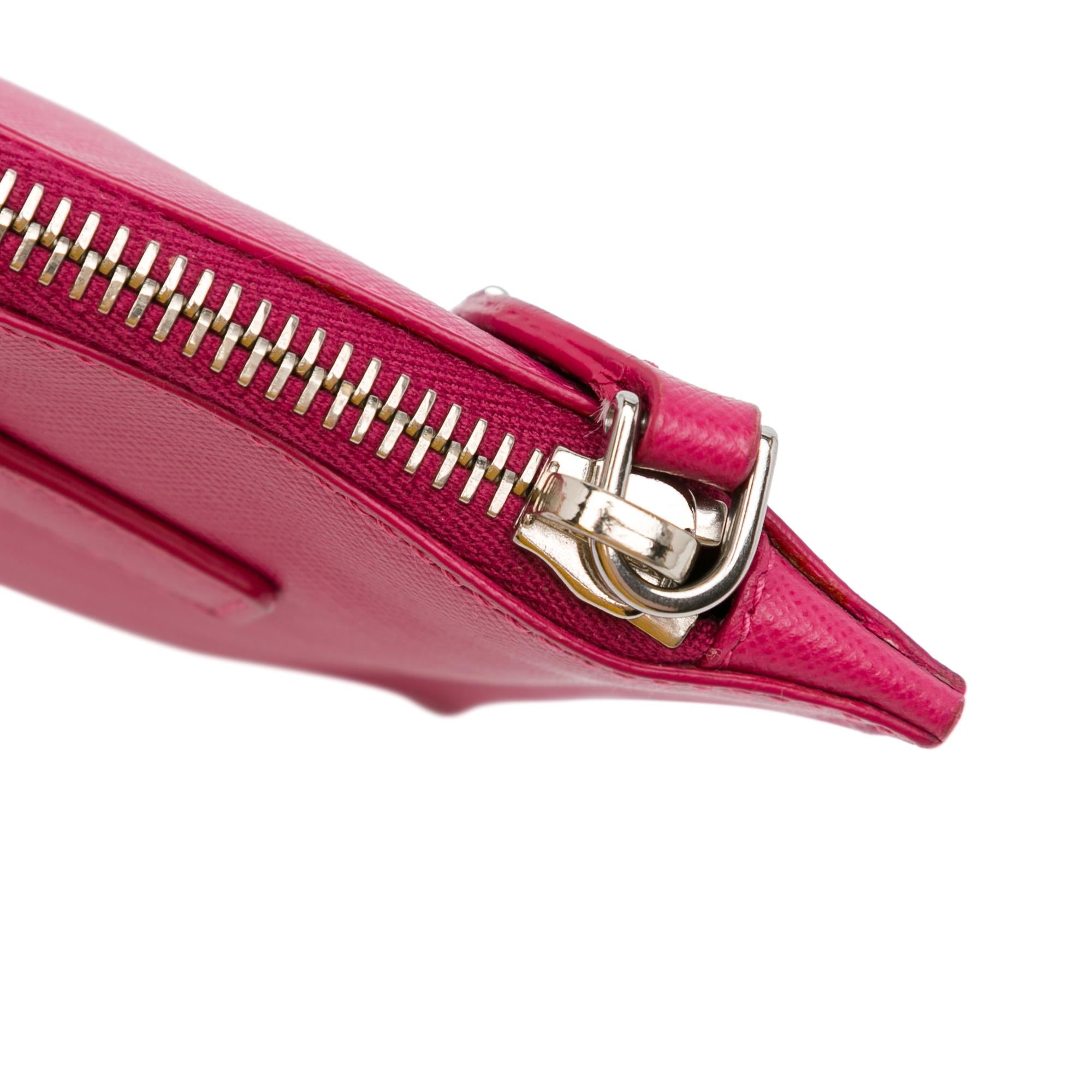 Prada Saffiano Lux Zip Clutch (SHG-aBNCAK)