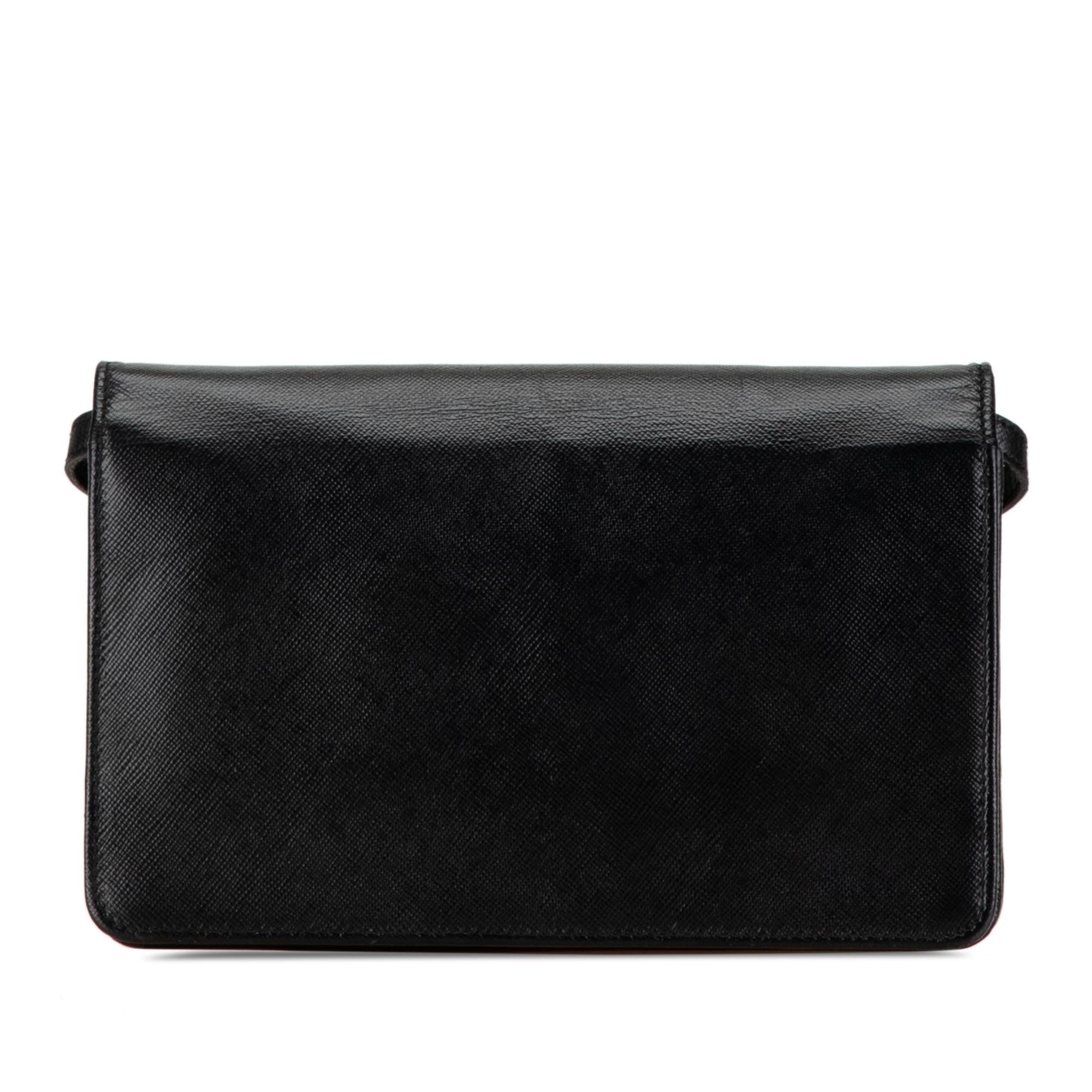 Prada Saffiano Metal Flap Wallet With Strap (SHG-ZhBfXD)