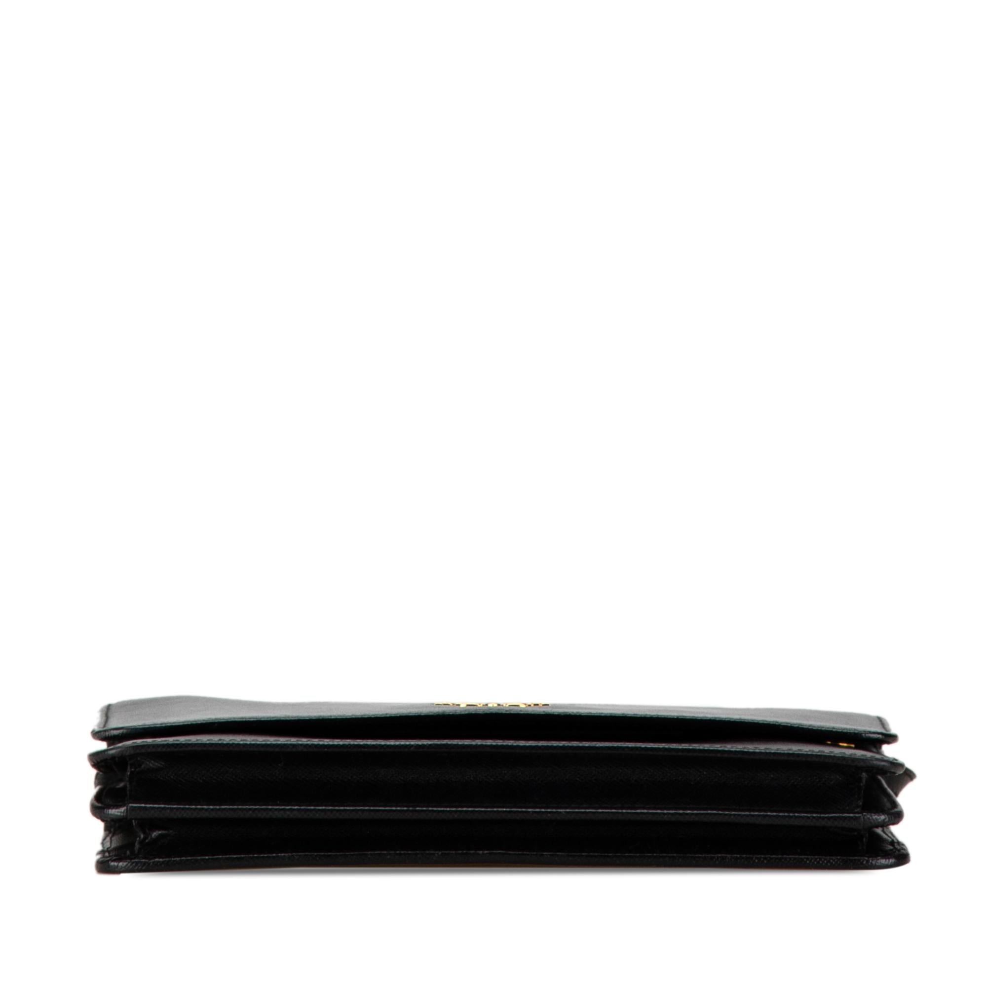 Prada Saffiano Metal Flap Wallet With Strap (SHG-ZhBfXD)